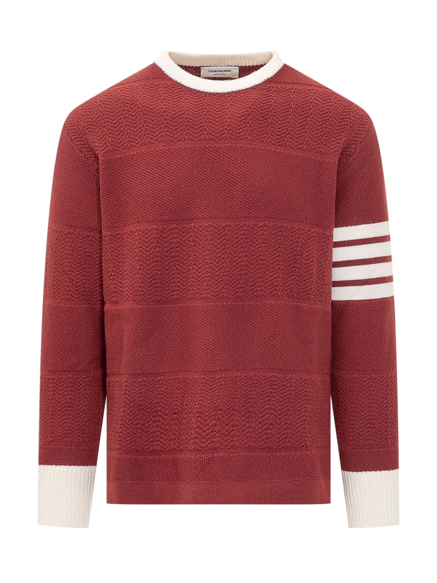 Shop Thom Browne Sweater In Burgundy