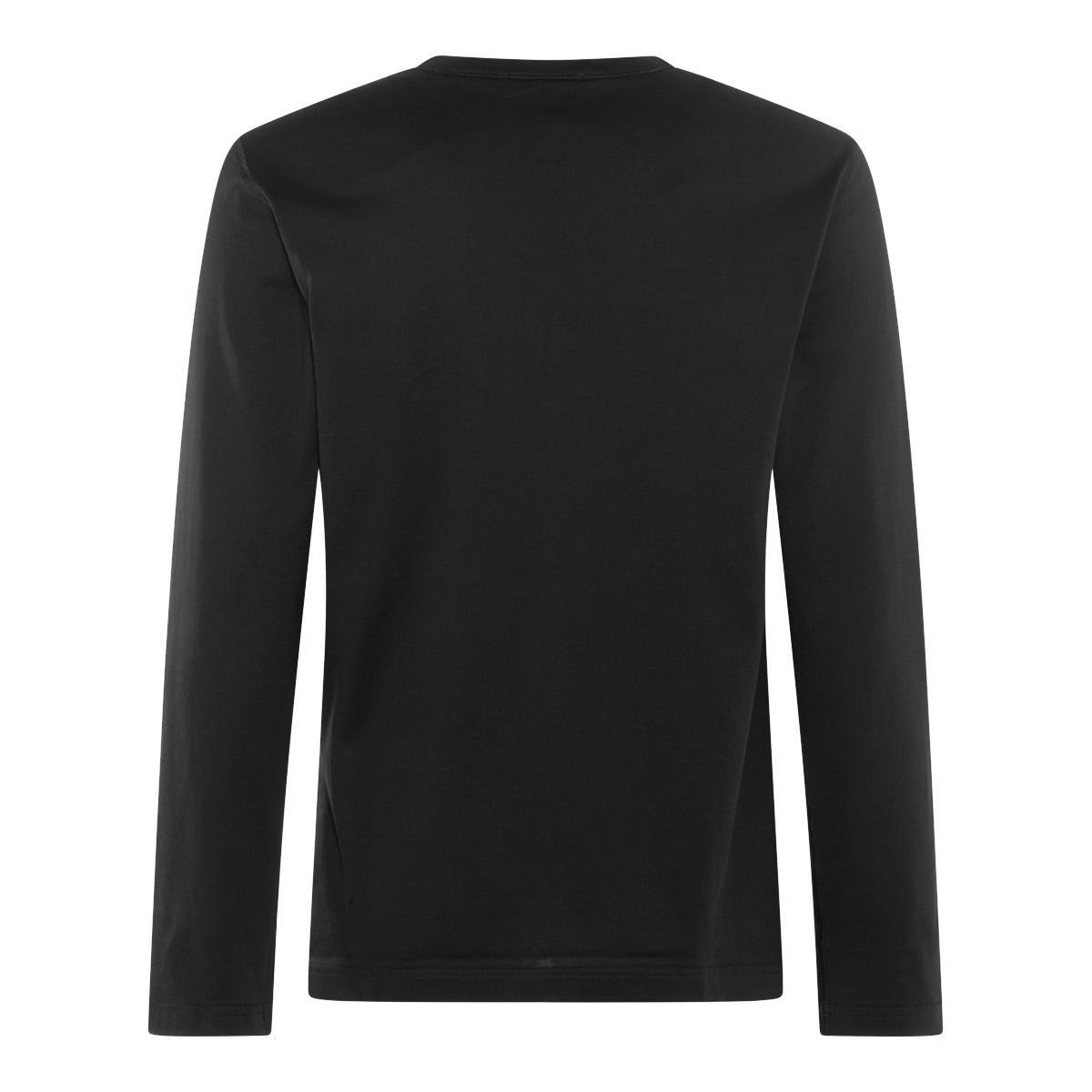 Shop Dolce & Gabbana Logo Tag Long-sleeved T-shirt In Black