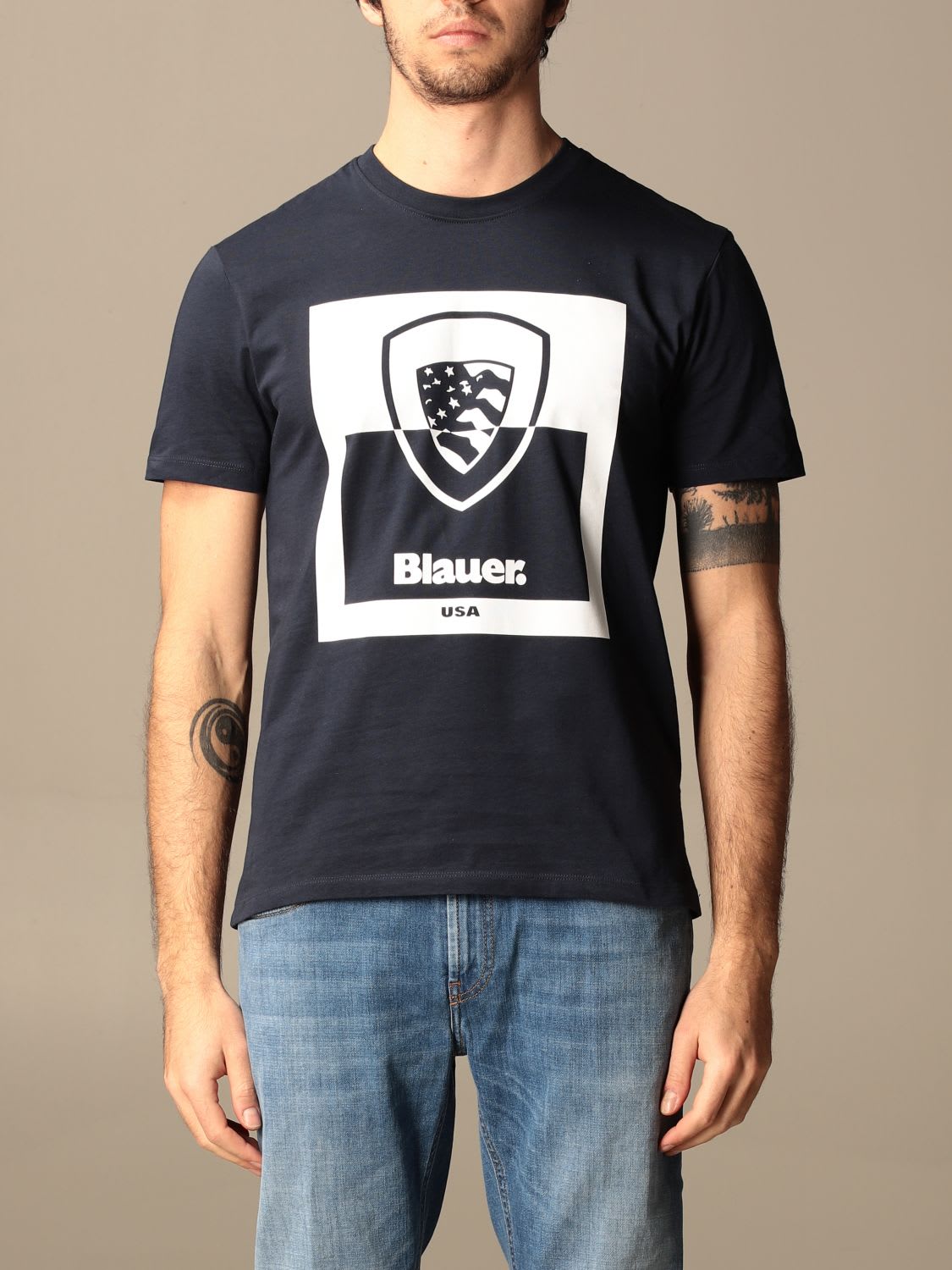 Blauer T-shirt Blauer Cotton T-shirt With Print
