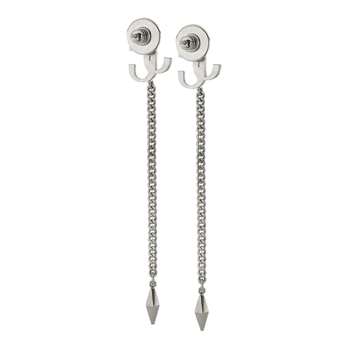 Shop Jimmy Choo Diamond Jc Earrings In Silver