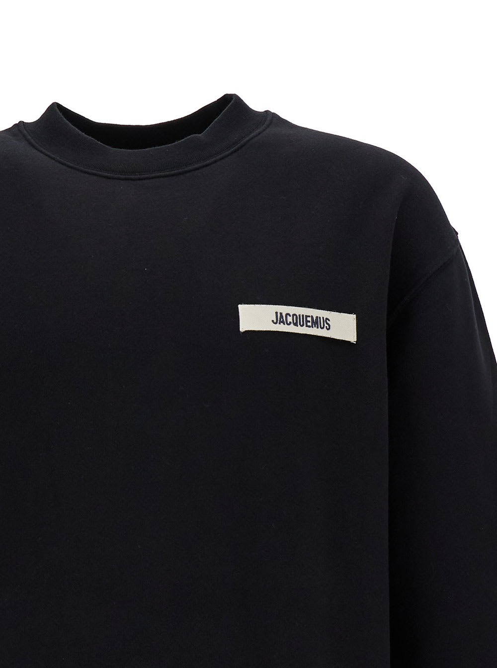 Shop Jacquemus Gros Grain Cotton Sweatshirt In Black