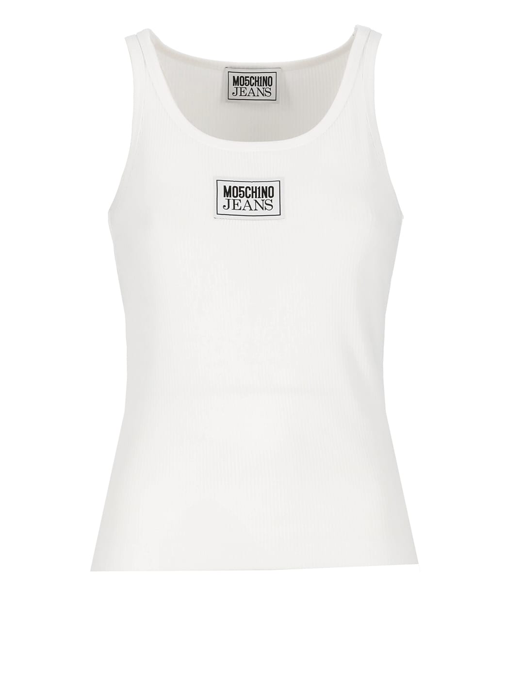 Shop M05ch1n0 Jeans Cotton Top In White