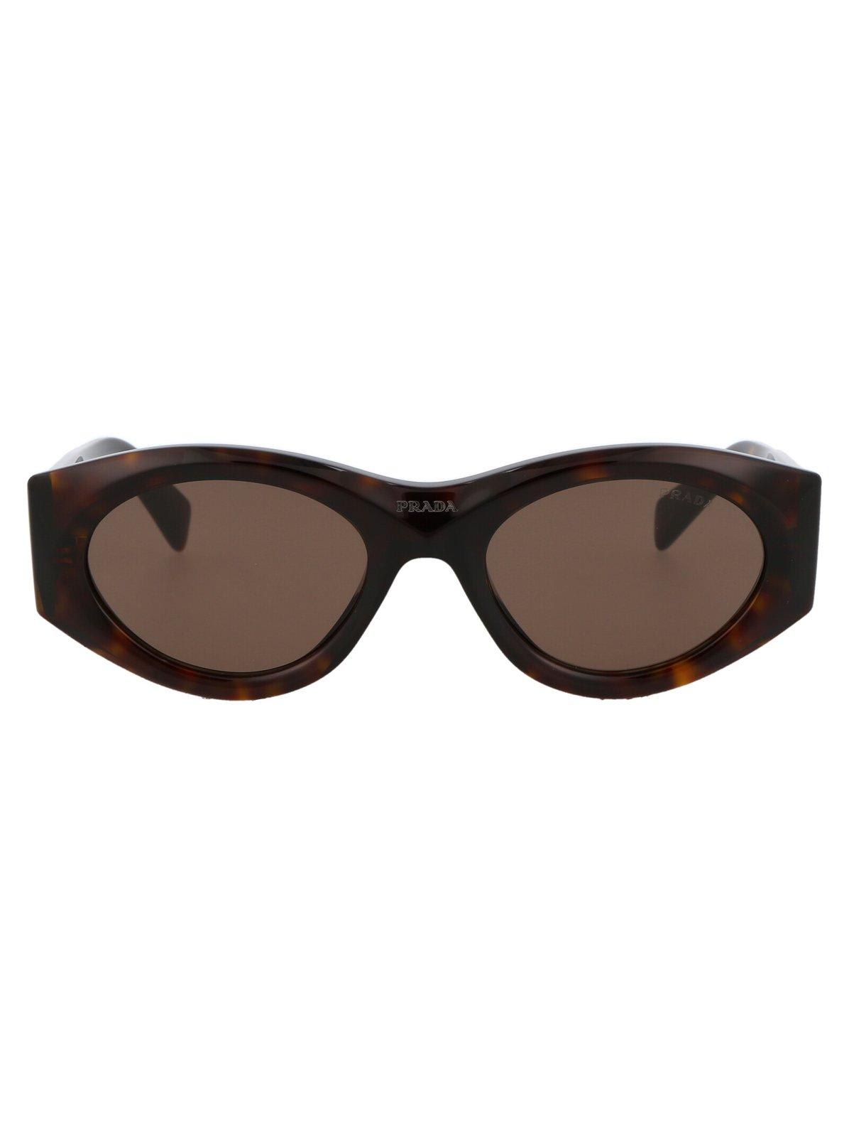 Shop Prada Round Frame Sunglasses