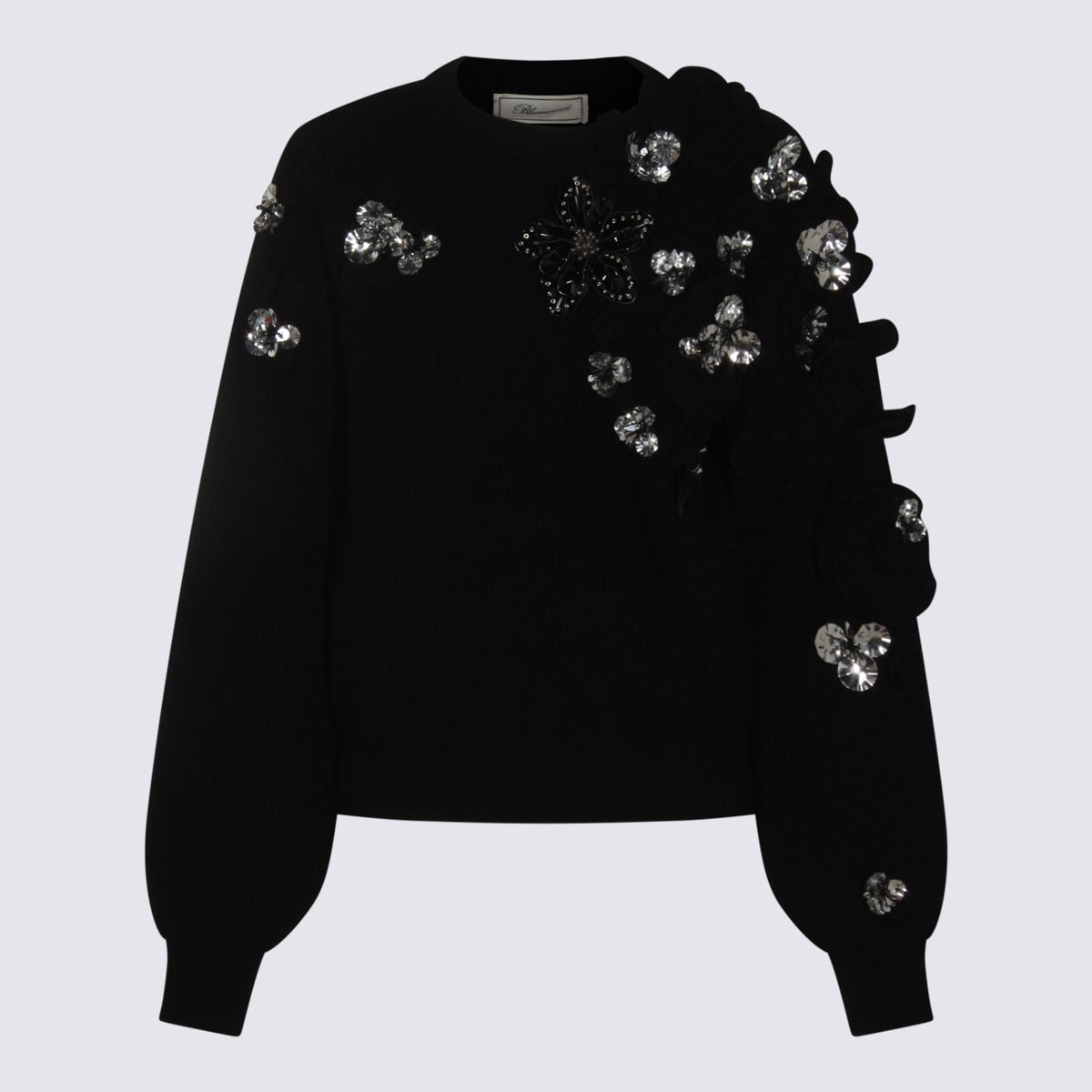 Blumarine Sweaters Blacks And Greys In Black