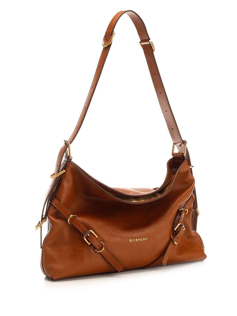 Shop Givenchy Voyou Medium Shoulder Bag In Brown