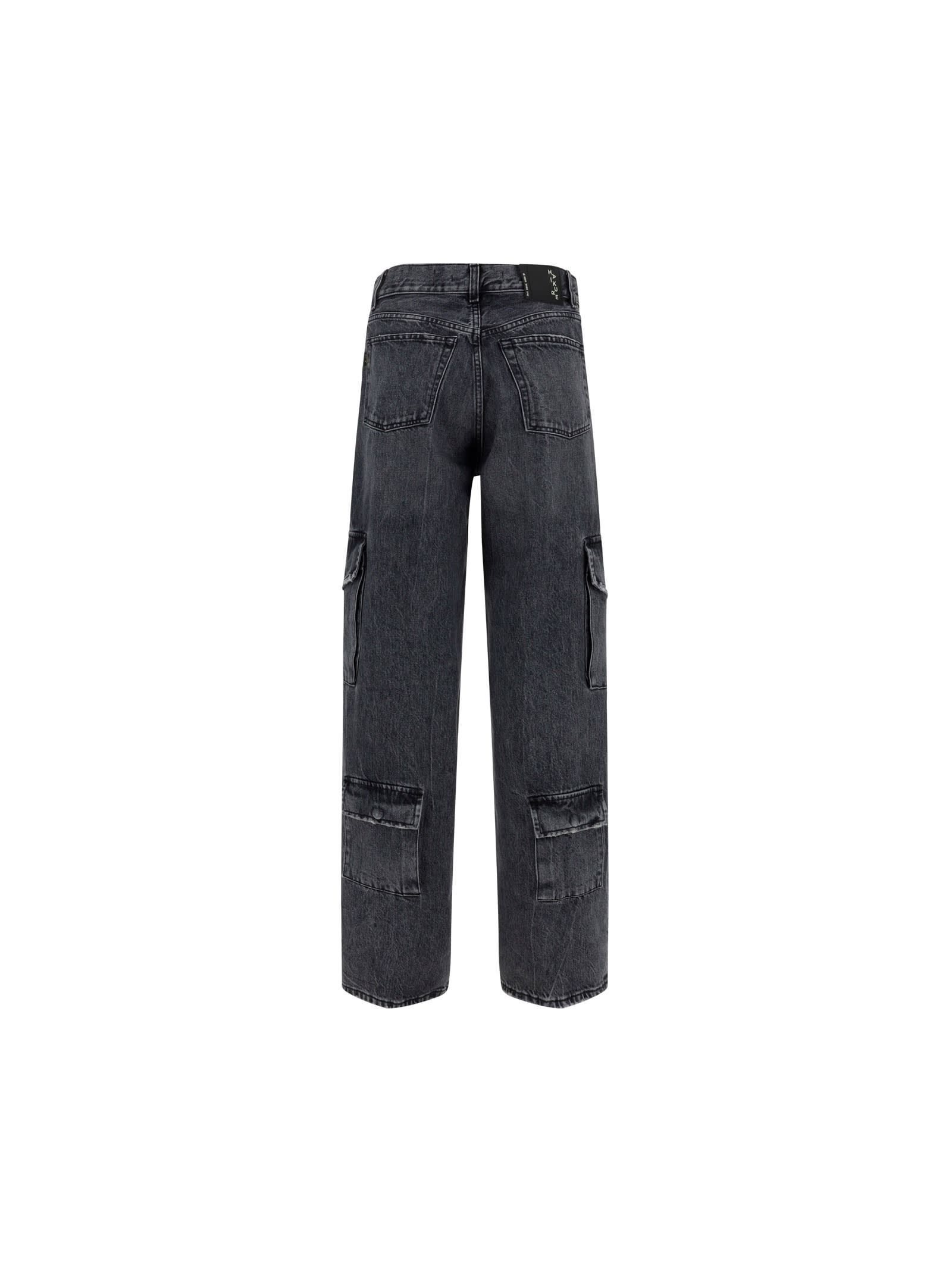 Shop Haikure Bethany Marble Cargo Jeans In Black