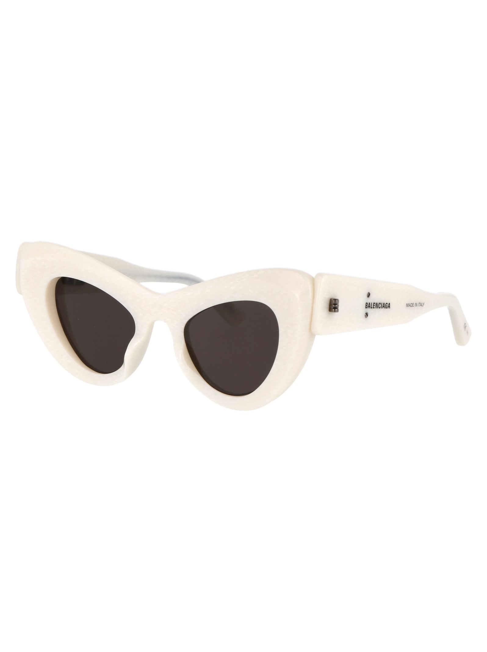 Balenciaga Bb0204s Sunglasses In 003 White White Grey