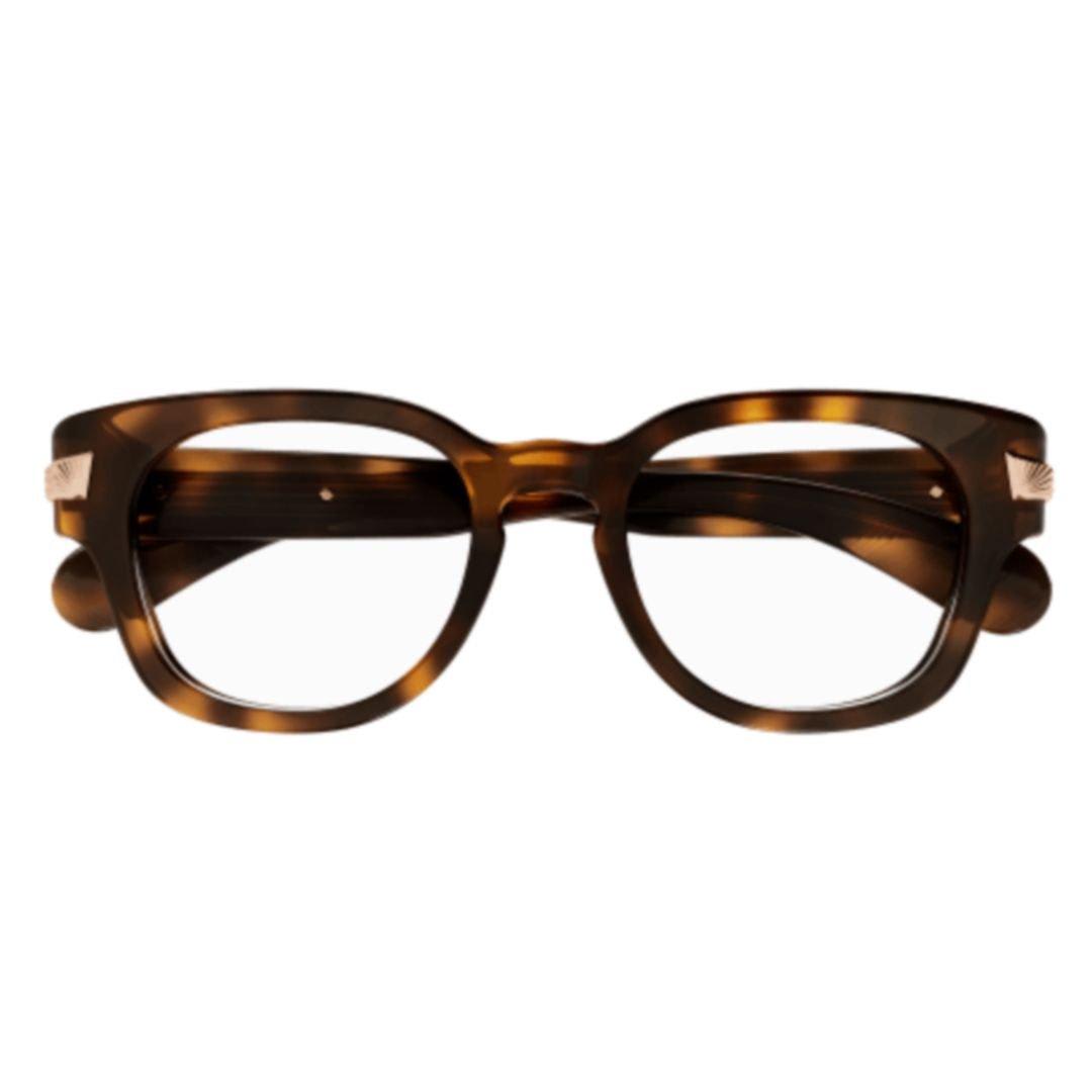 Shop Gucci Round Frame Glasses In 002 Havana Havana Transpa