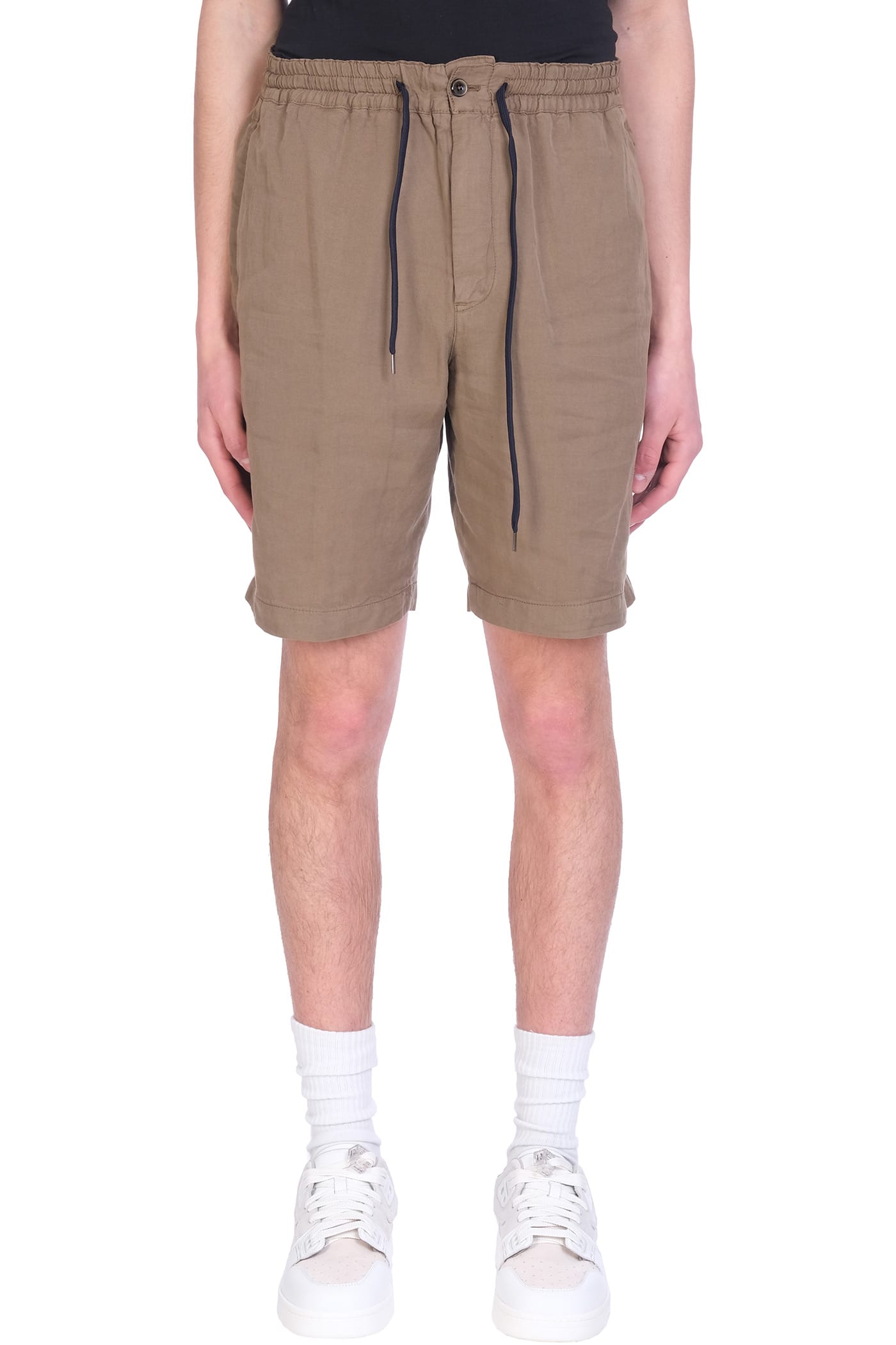 PT01 Shorts In Taupe Synthetic Fibers