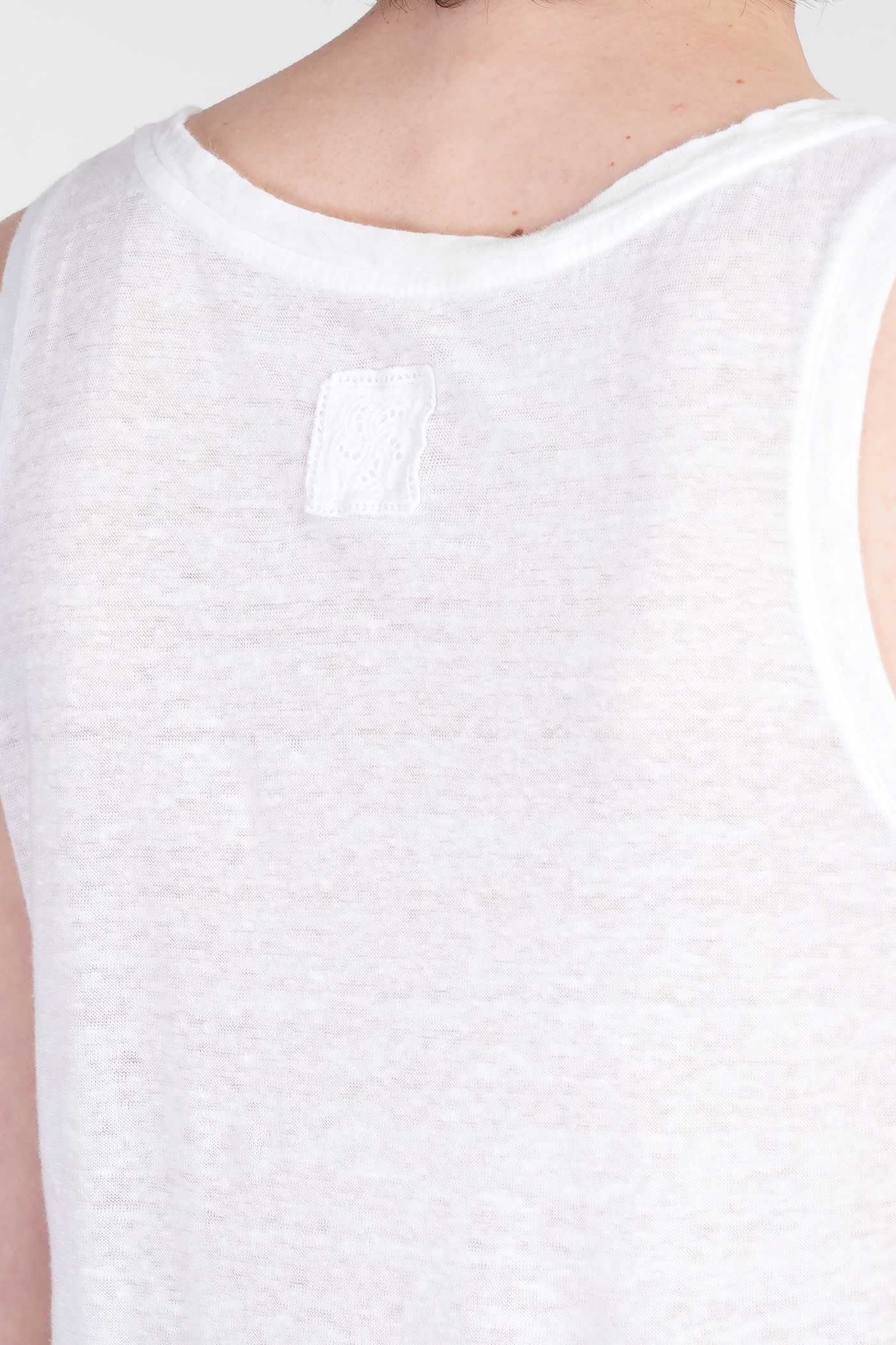Shop 120% Lino Tank Top In White Linen