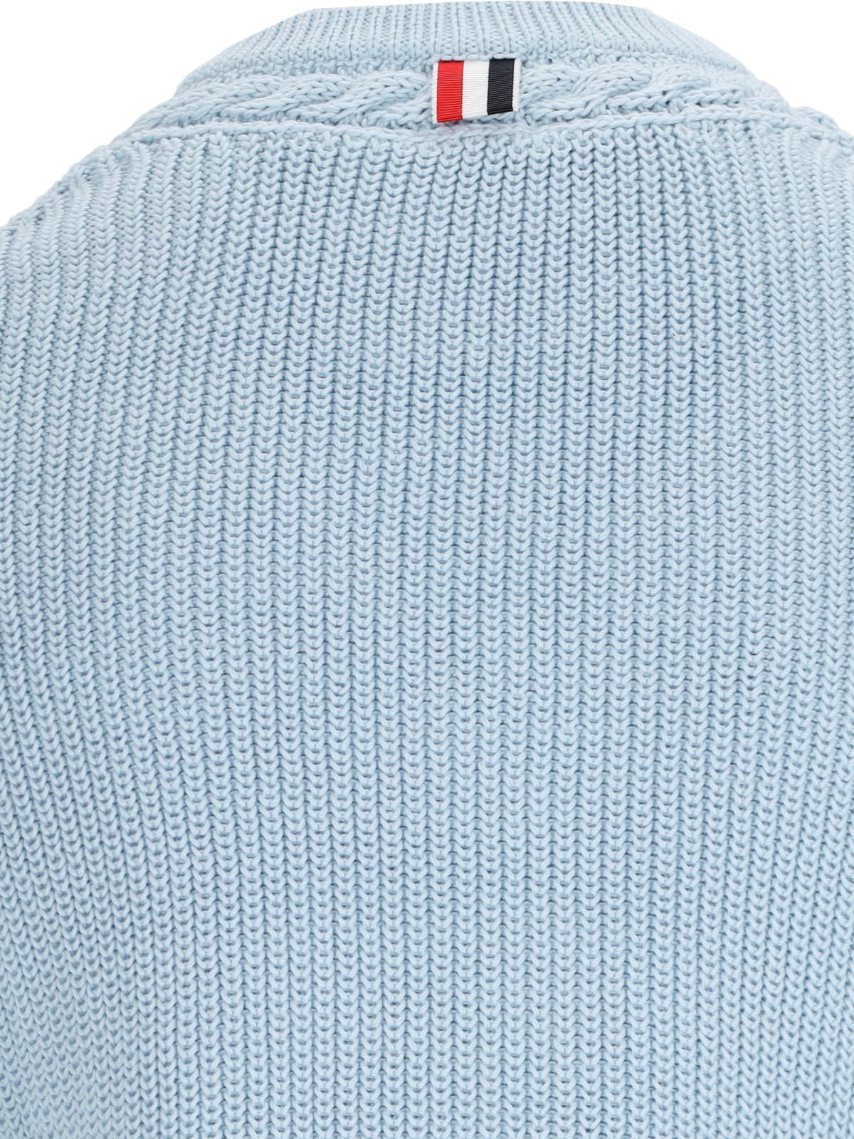 Shop Thom Browne 4-bar Sweater In Light Blue