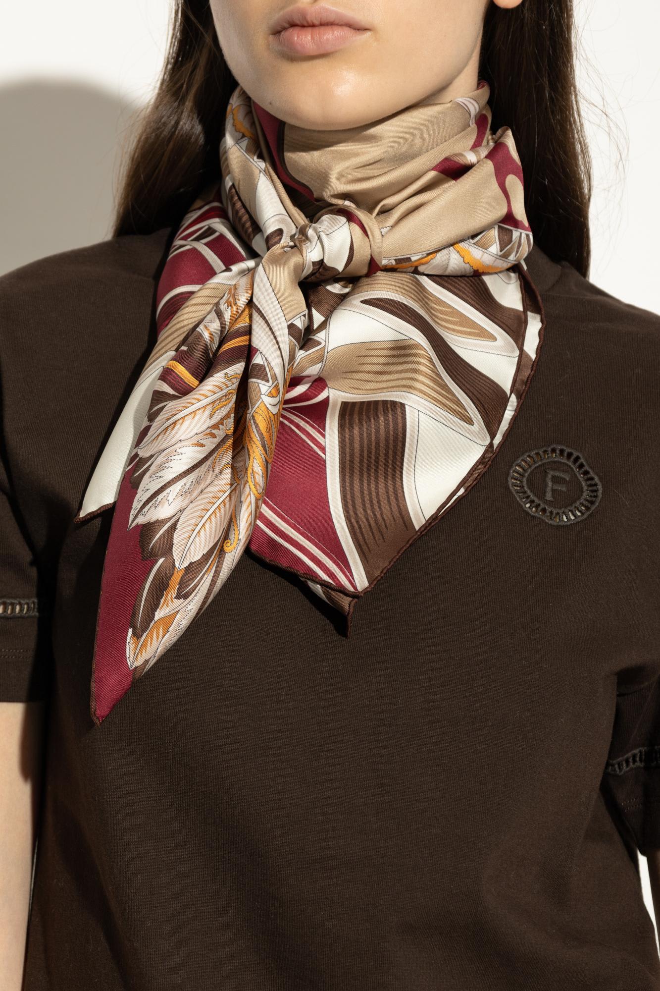 Ferragamo Silk Scarf In Multi