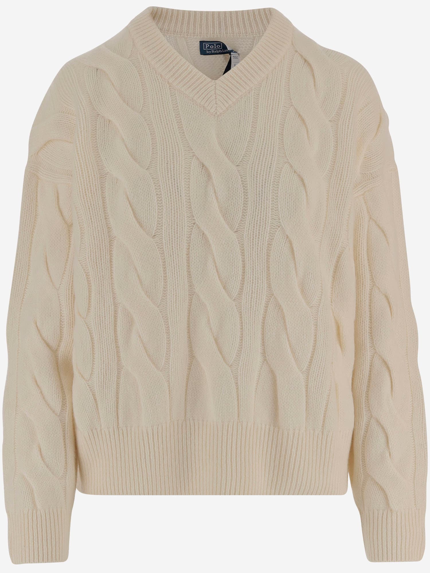 Polo Ralph Lauren Wool And Cashmere Knit In Neutral