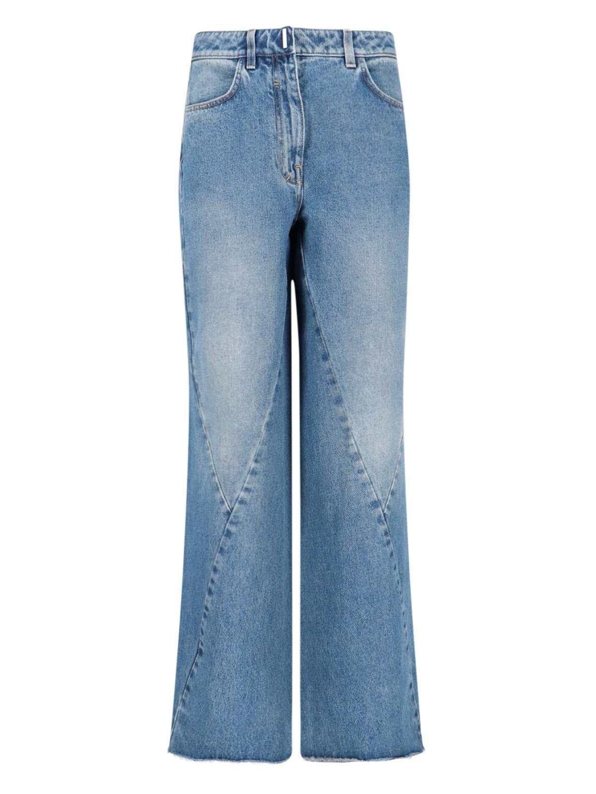 Shop Givenchy Oversized Jeans In Clear Blue
