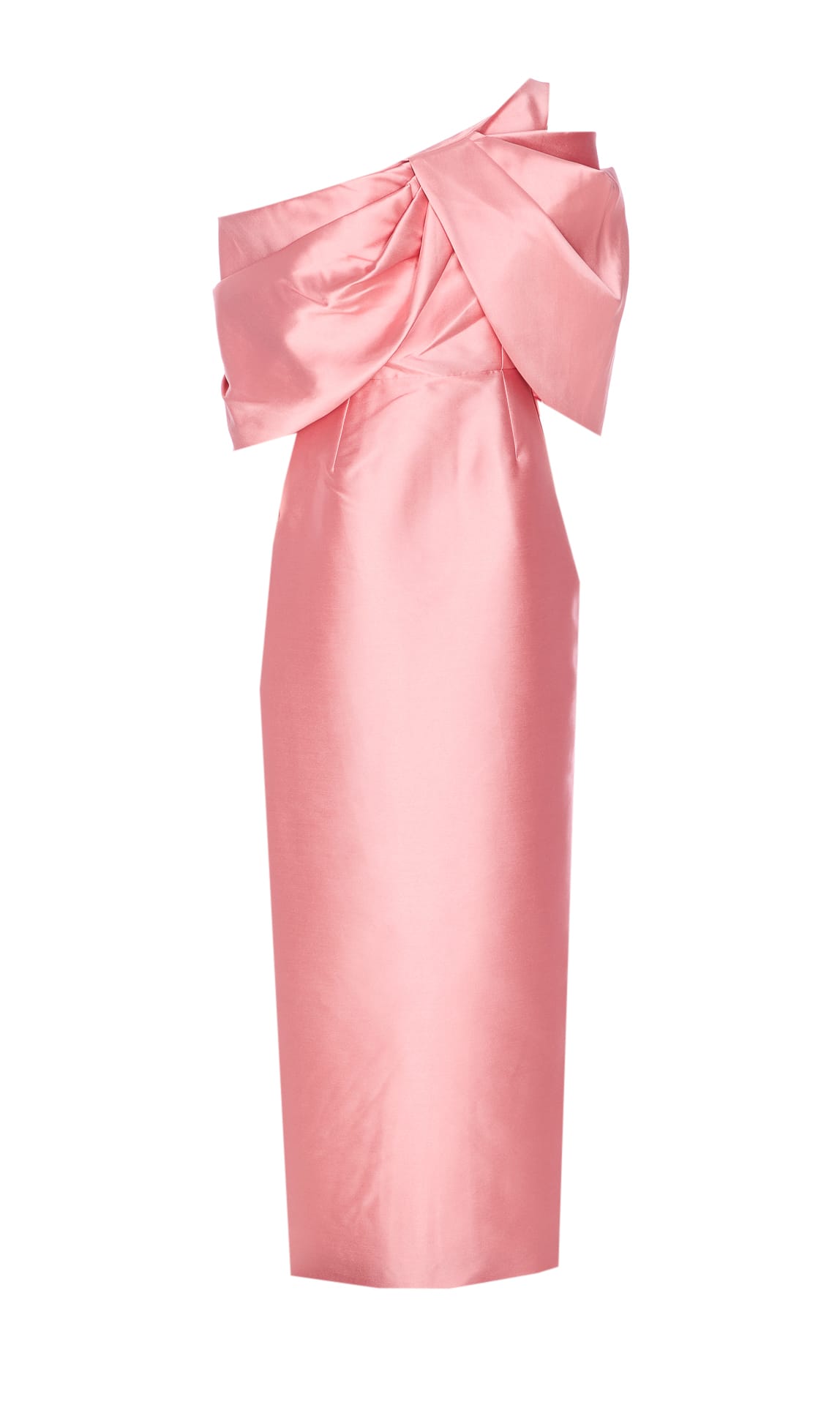 Solace London Davina One-shoulder Faille Gown In Pink