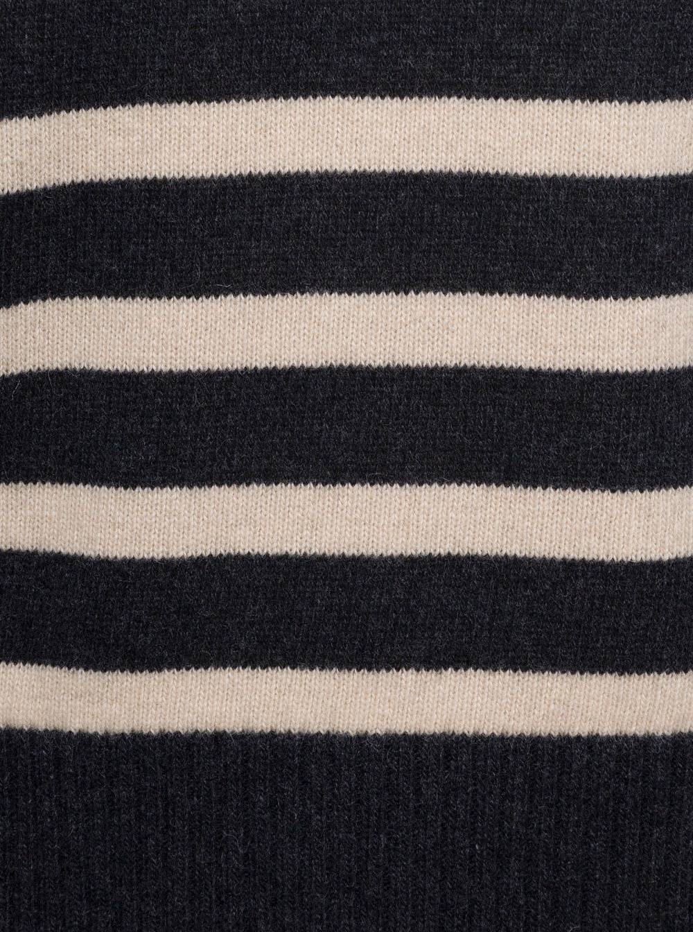 Shop Semicouture Grey Striped Sweater With Wide Crewneck And Long Sleeves In Wool Woman