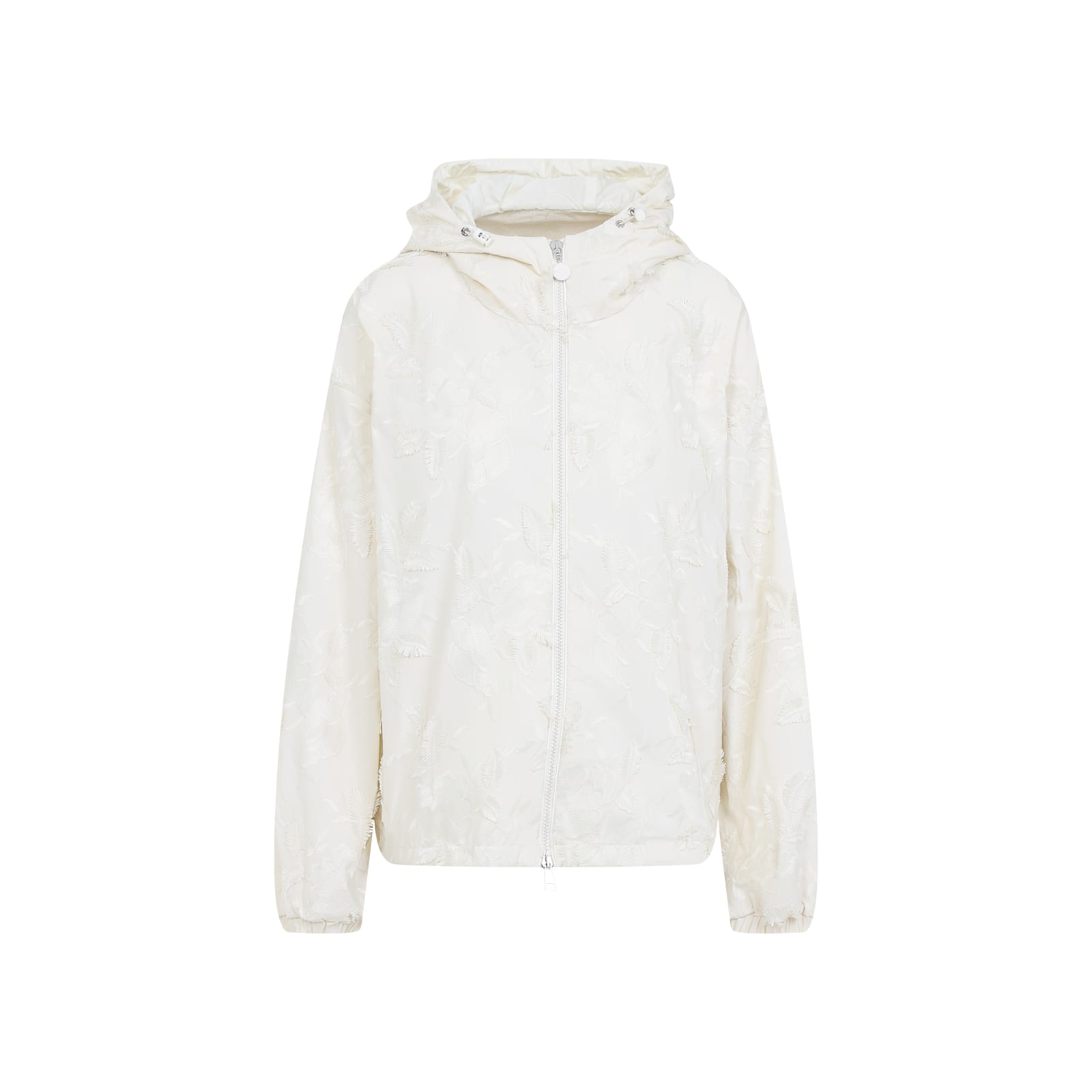 Moncler Off White Charmeil Hooded Jacket In Cream