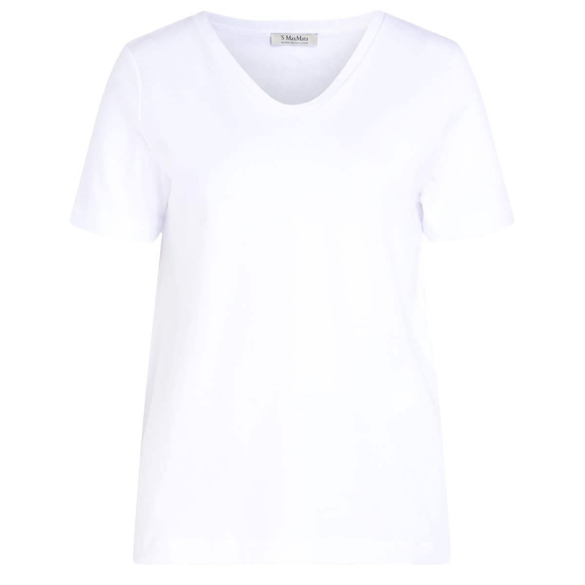 S Max Mara T-shirt In White Jersey