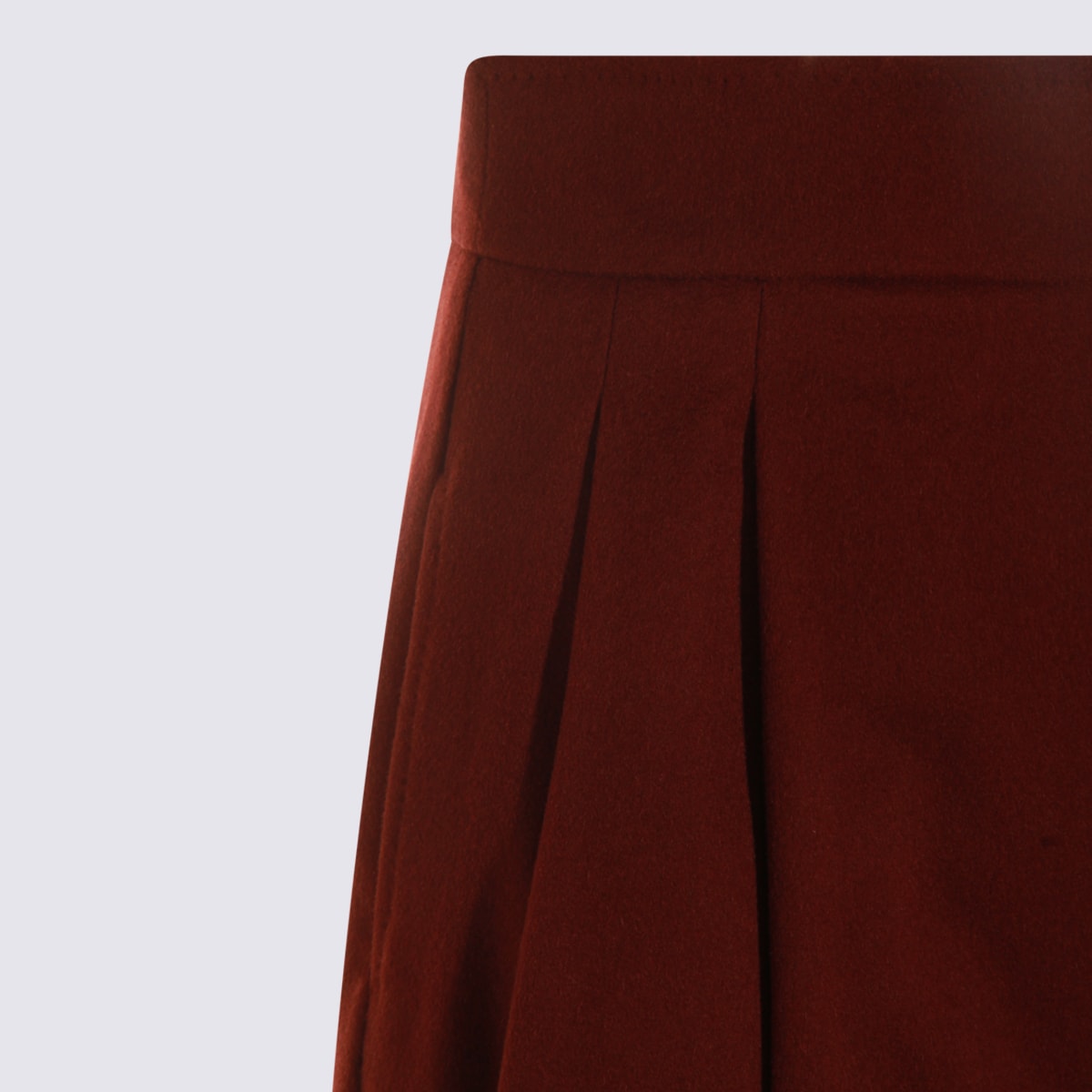 Max Mara Cherry Cashmere Zattera Skirt In Brown