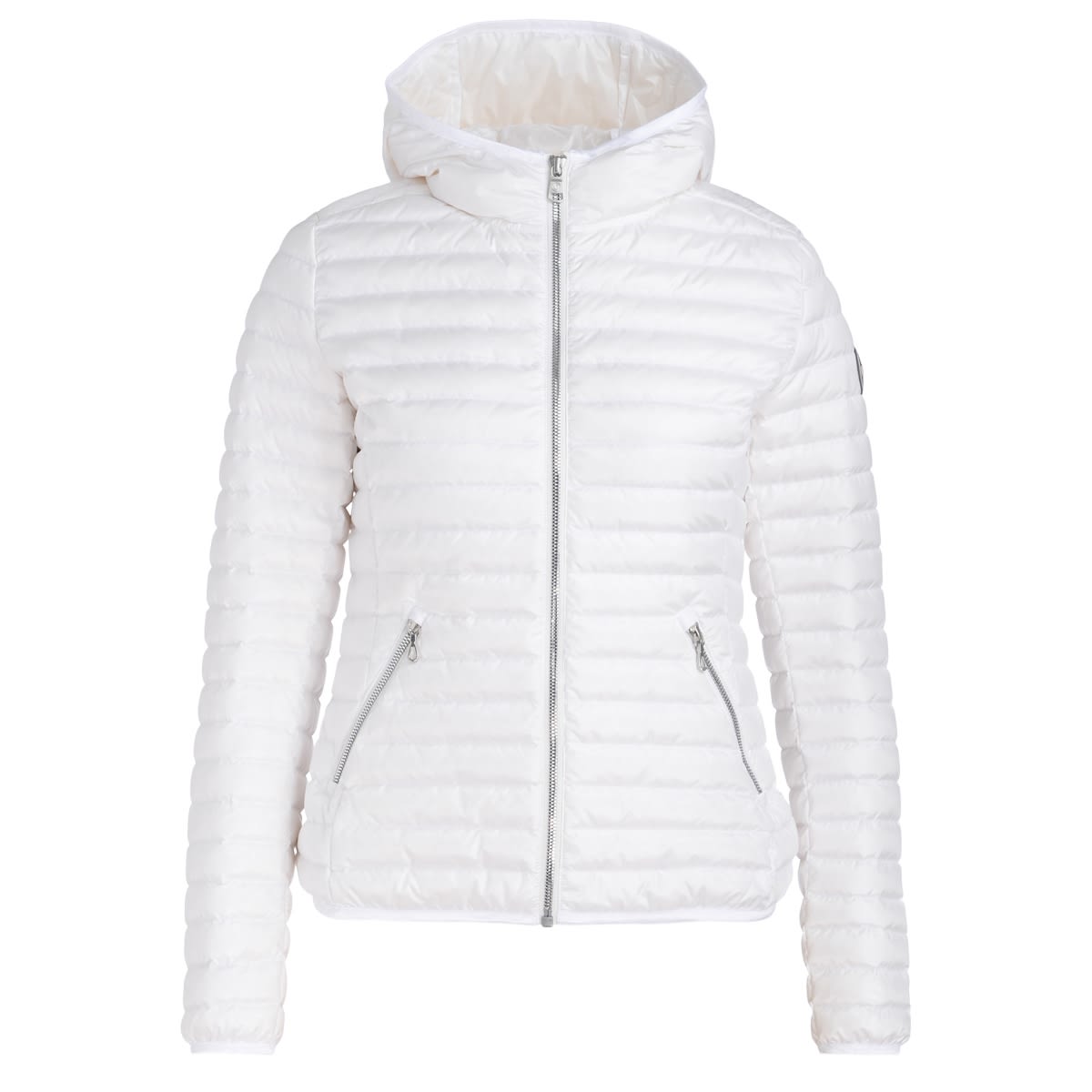 Colmar Hooded Down Jacket In White Light Fabric