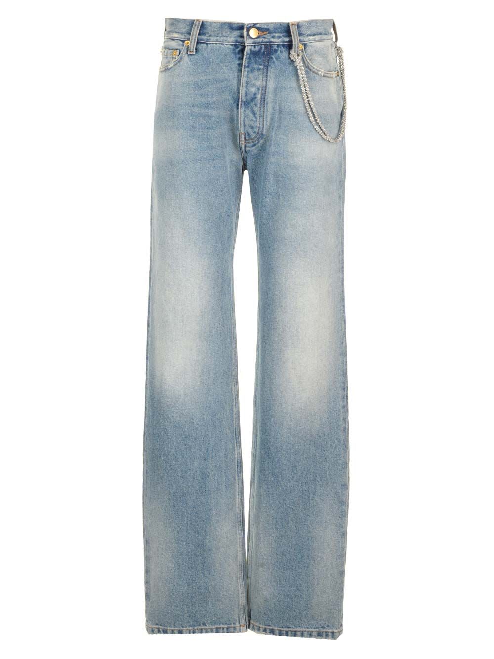 Shop Darkpark Naomi Straight Leg Jeans In Blue