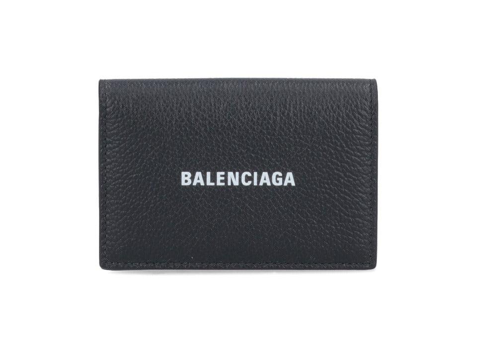 Balenciaga Logo Print Foldover Wallet