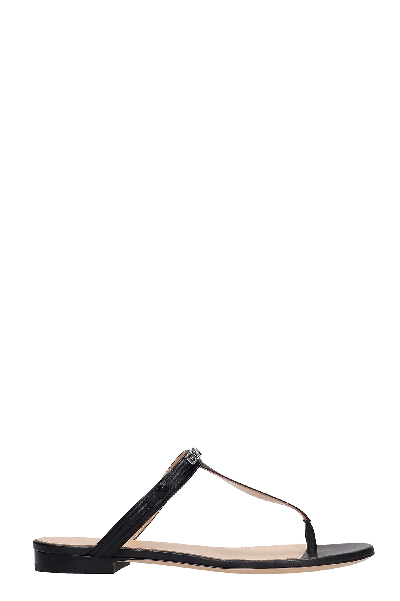 Buy Givenchy Flats In Black Leather online, shop Givenchy shoes with free shipping
