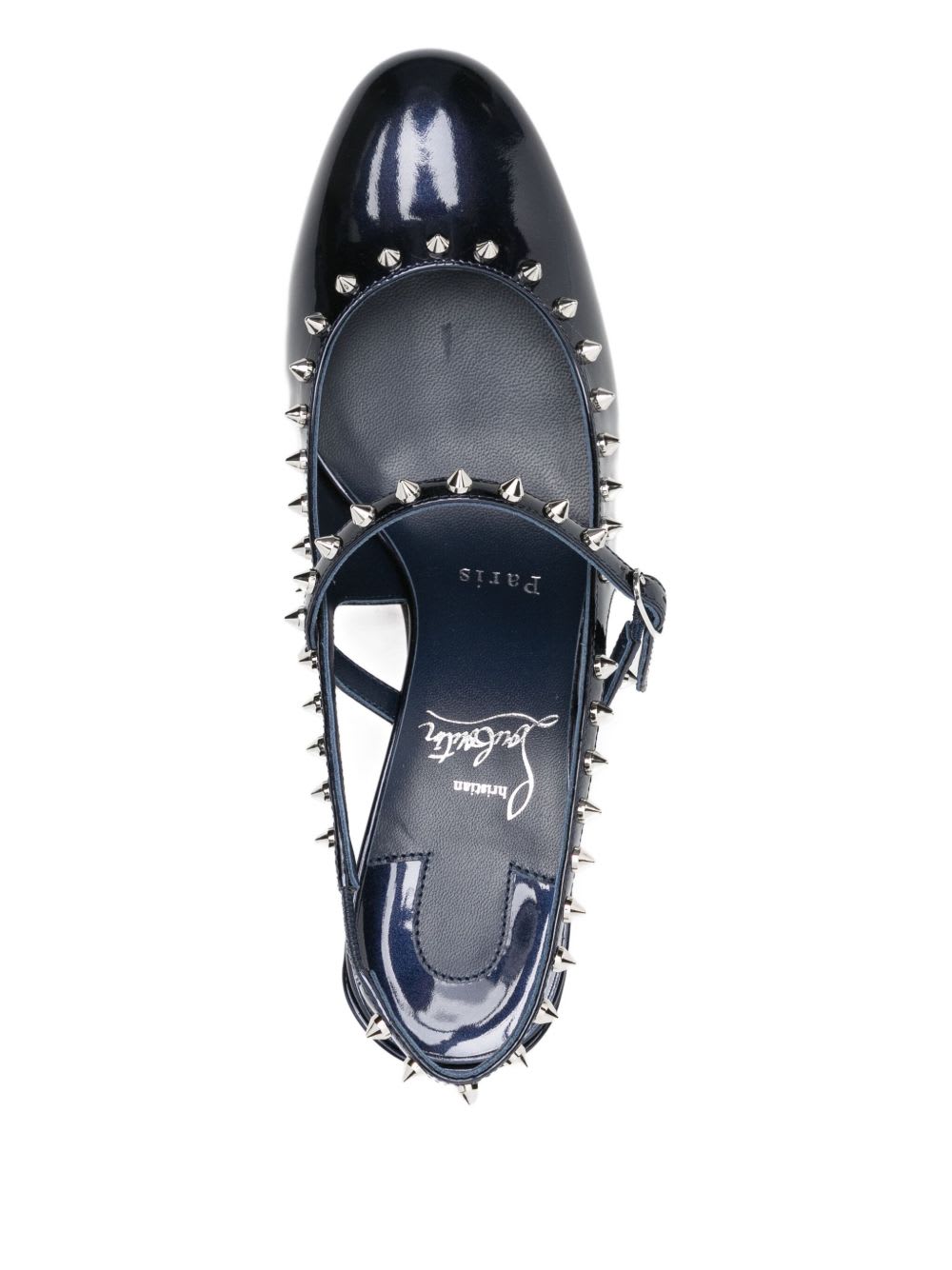 Christian Louboutin Janispikes 55 Mary-jane Slingback Pumps In Black