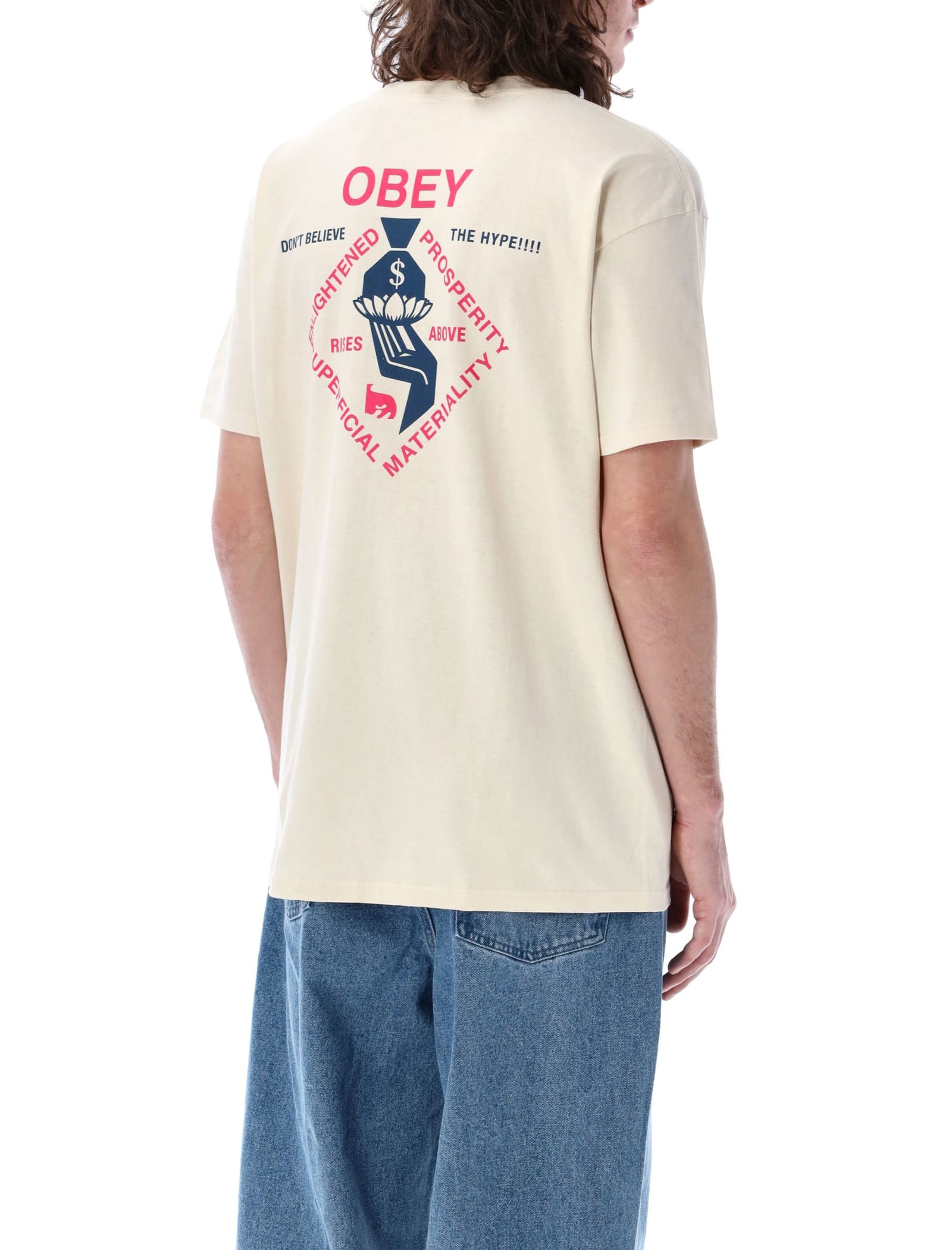 Shop Obey Spiritually Rich T-shirt In Cream