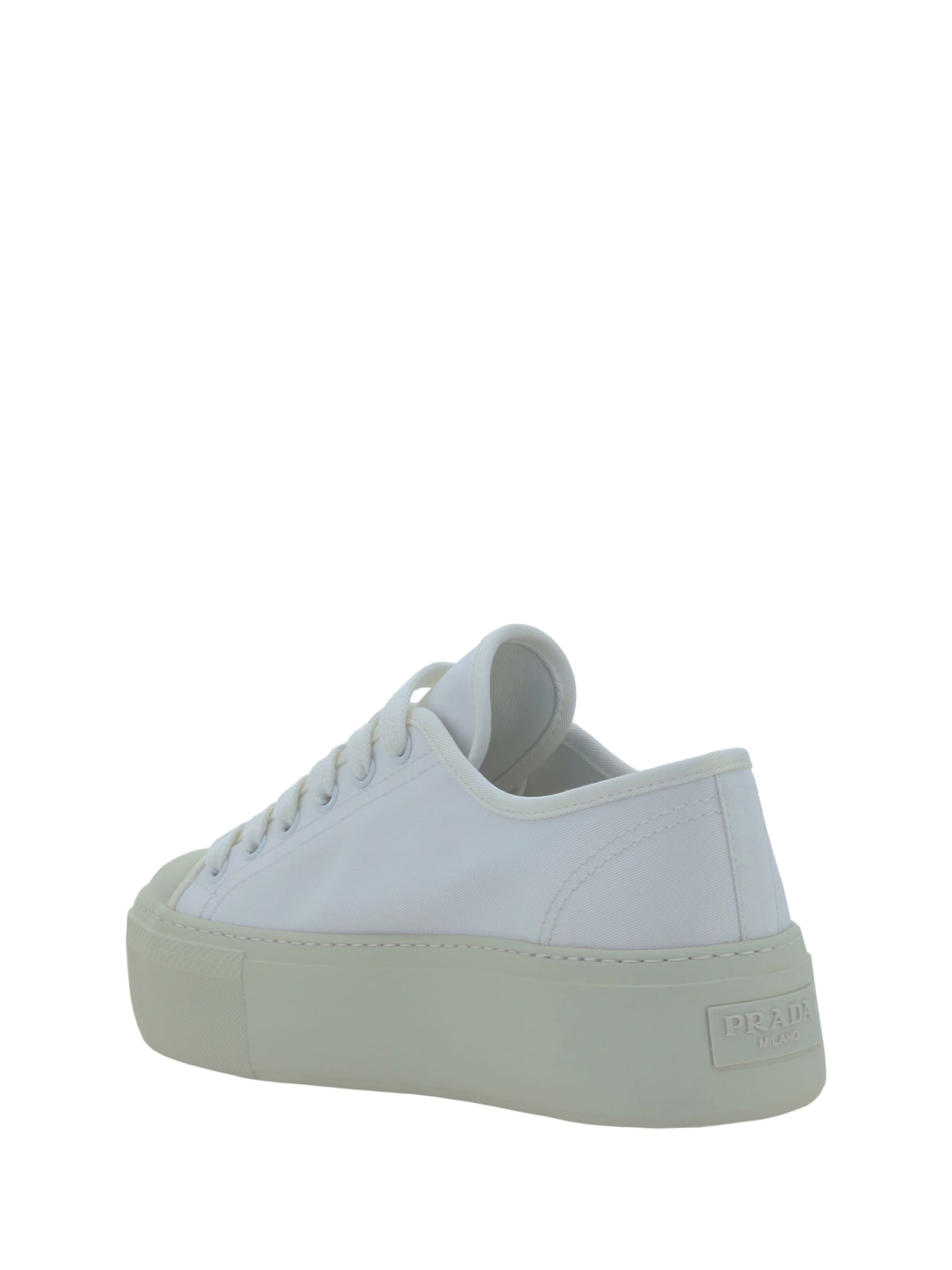 Shop Prada Sneakers In Bianco