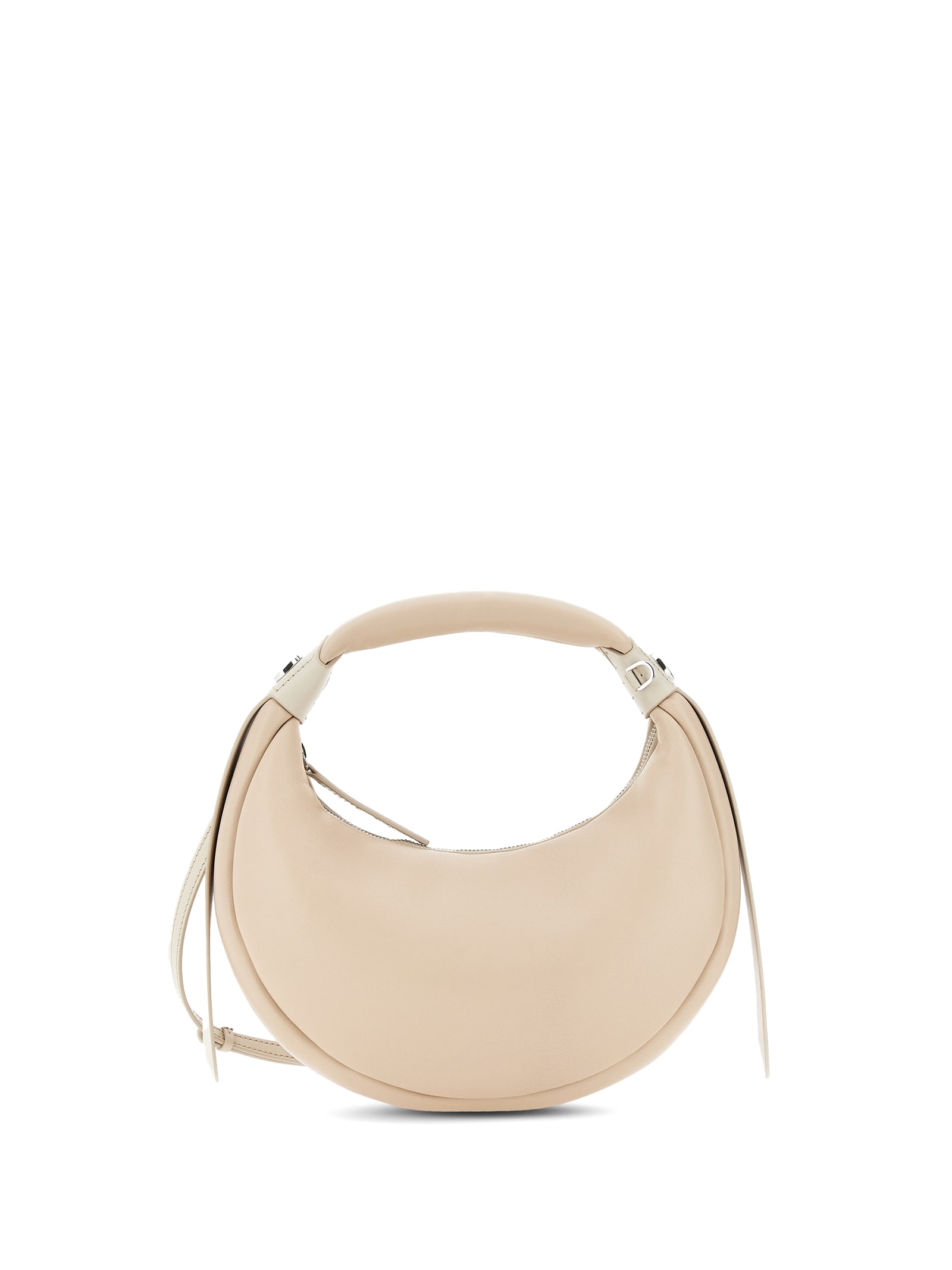 Hogan Medium Hobo Shoulder Bag In Nappa Leather In Neutral