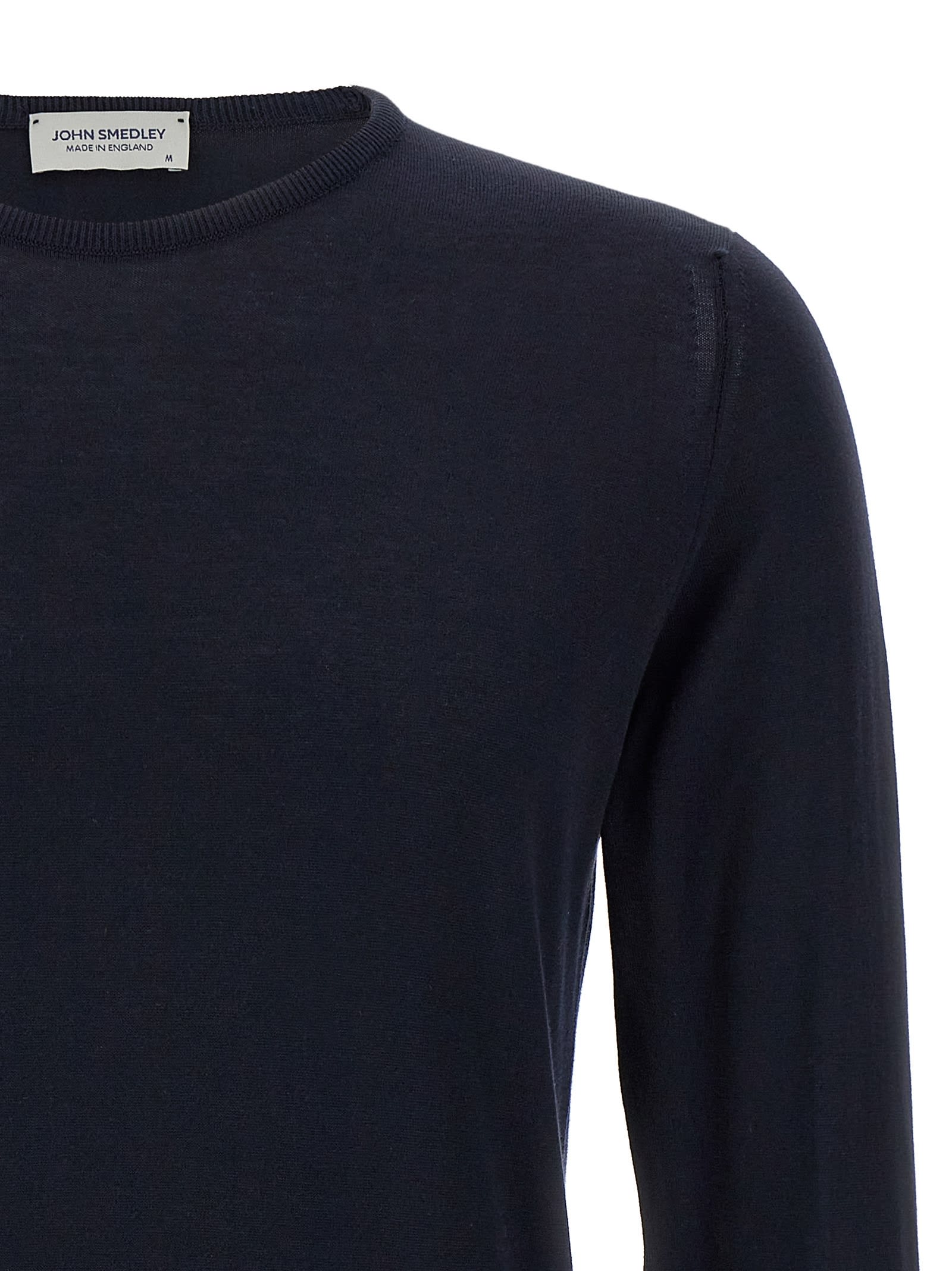 John Smedley Hatfield Long Sleeves Crewneck Pullover In Blue