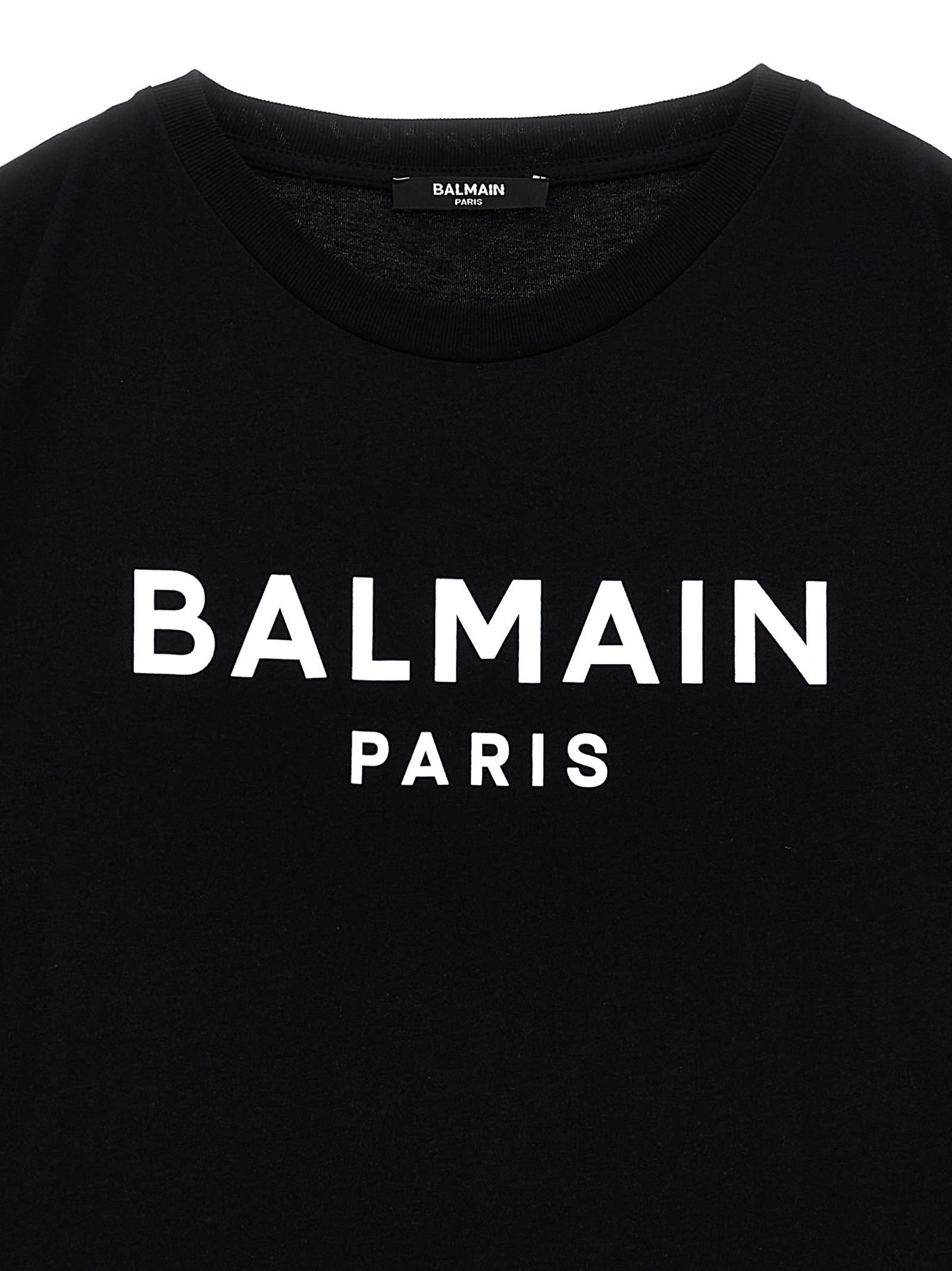 Balmain Logo T-shirt In White/black