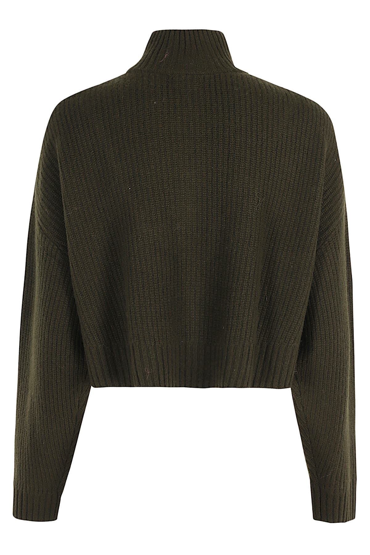 Shop Staud Cropped Hampton Sweater In Olv Olive