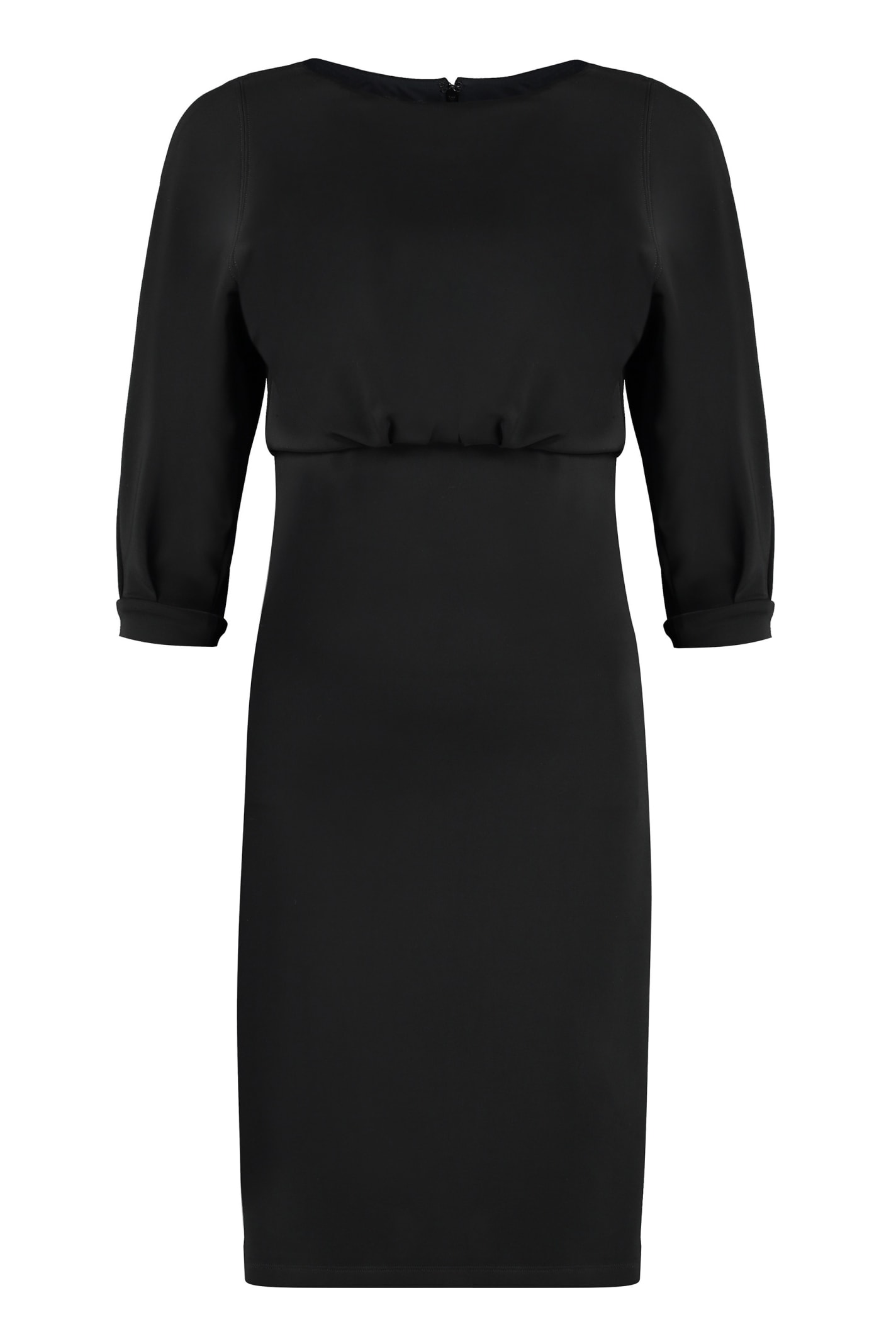 Shop Pinko Alda Midi Viscose Dress In Black