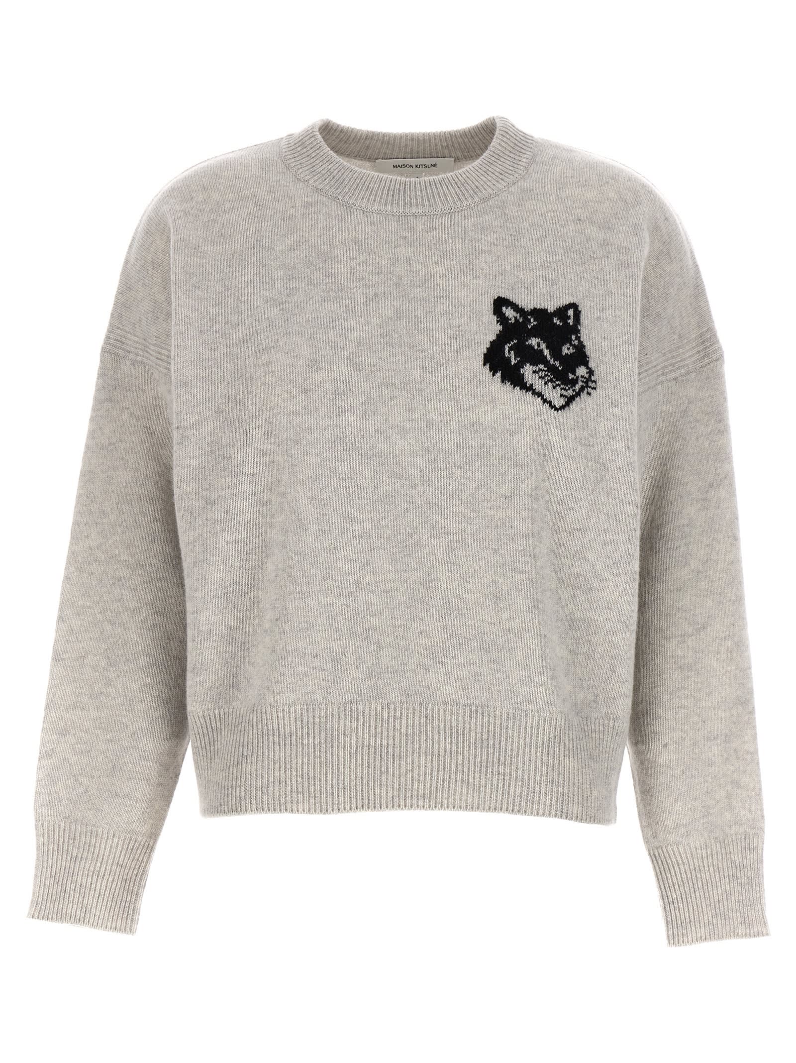 MAISON KITSUNÉ FOX HEAD SWEATER