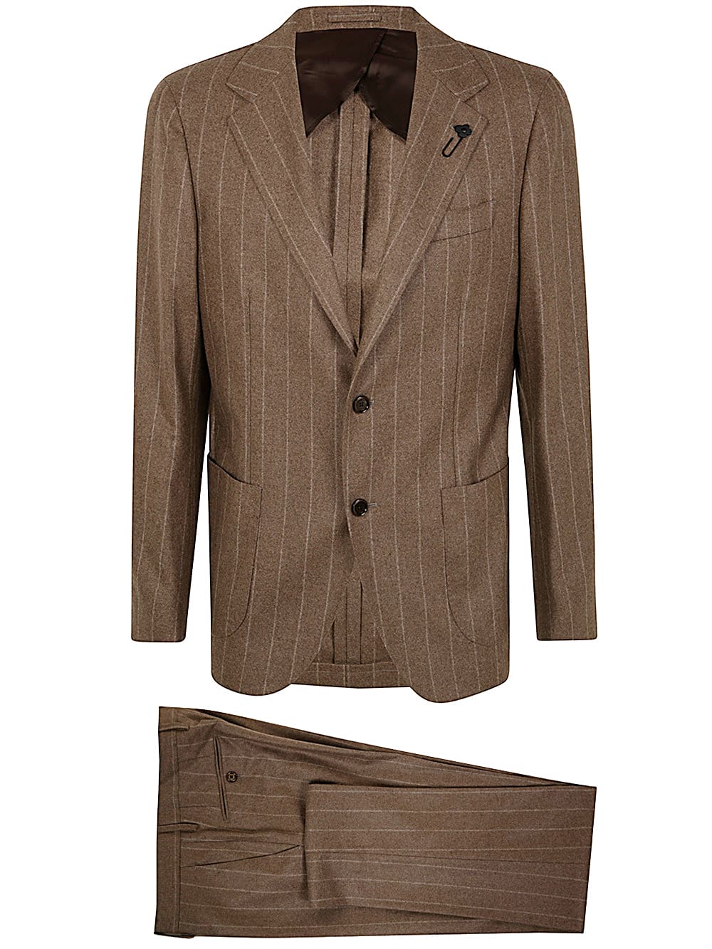 Shop Lardini Man Suit Special Line Drop 7 Regular In Bi Brown