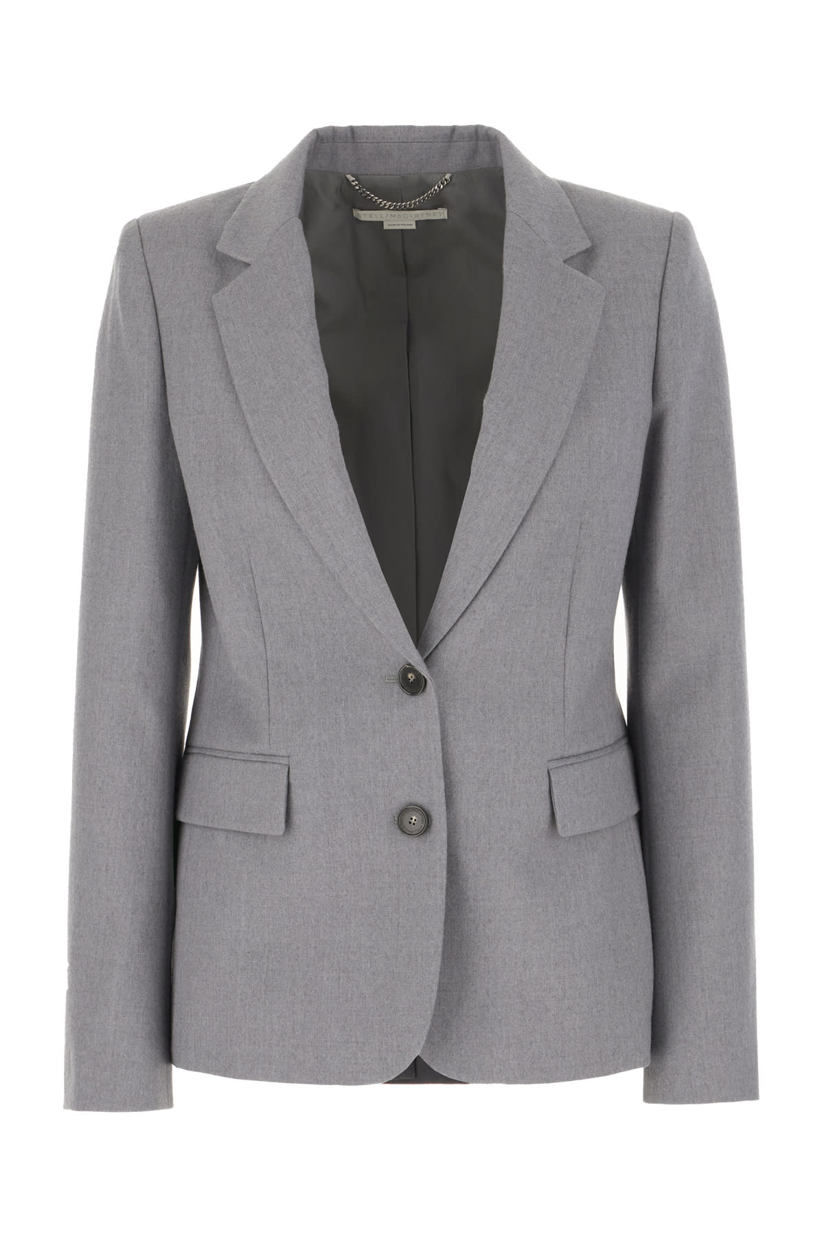 Shop Stella Mccartney Grey Wool Blazer