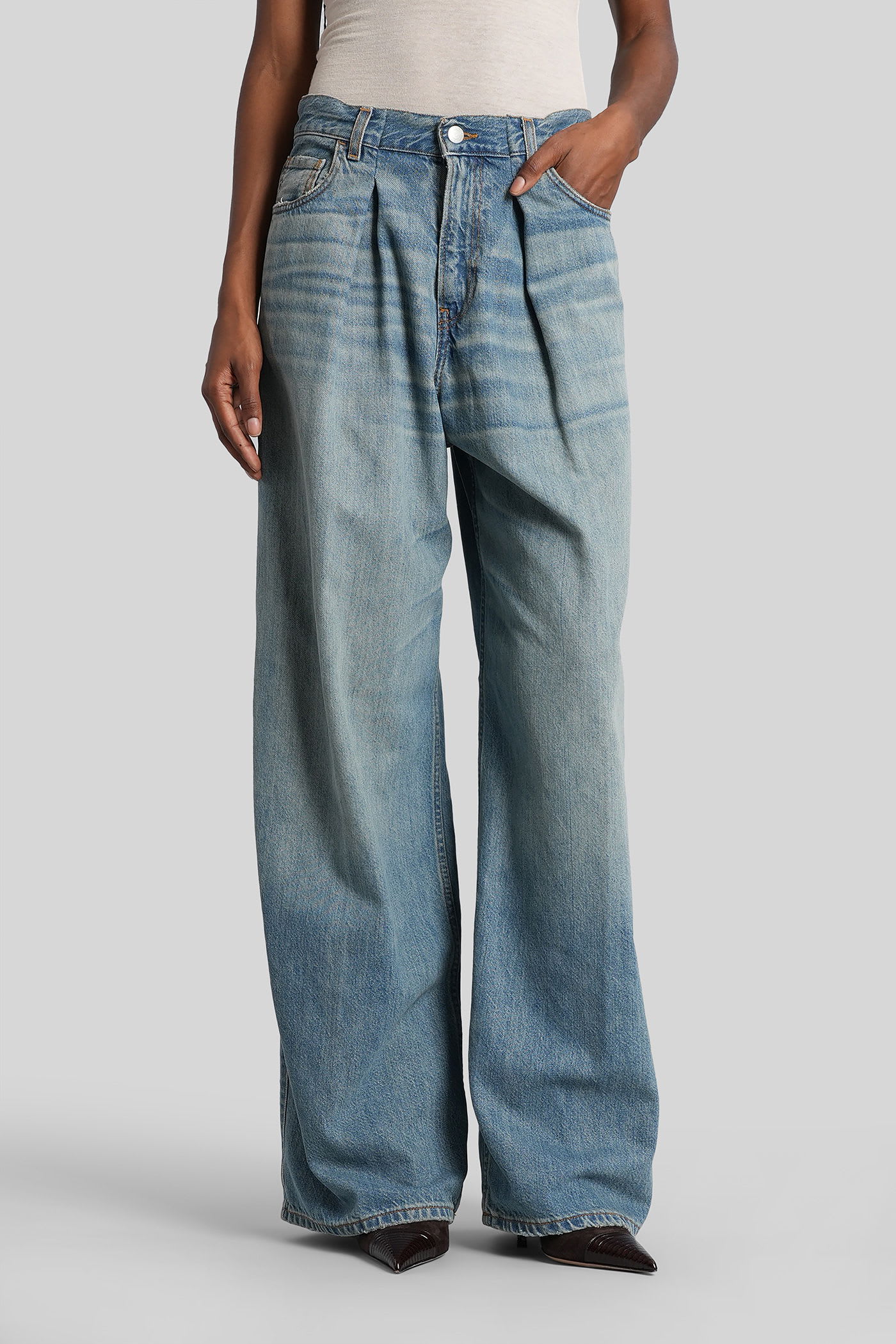 Haikure Candy Jeans In Blue Denim In Blue
