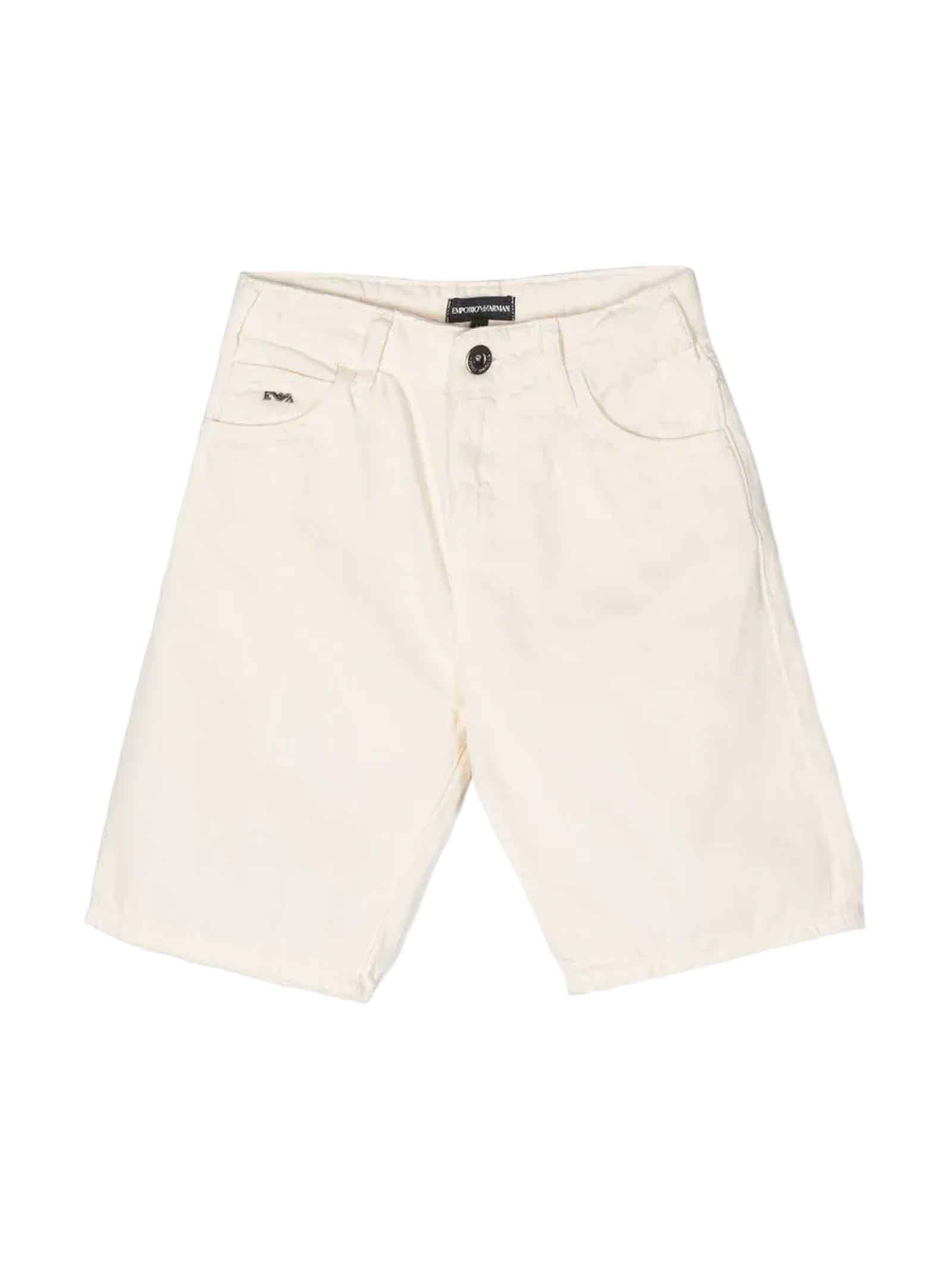 Emporio Armani Kids' White Shorts Boy In Bianco | ModeSens