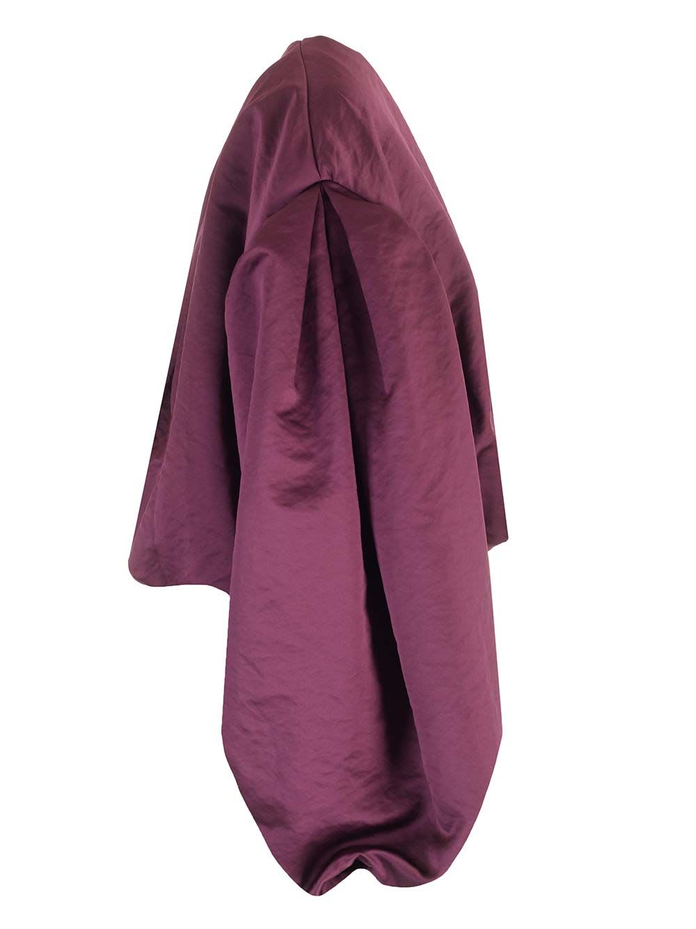 Shop Forte Forte Silk Duchesse Bolero Jacket In Bordeaux