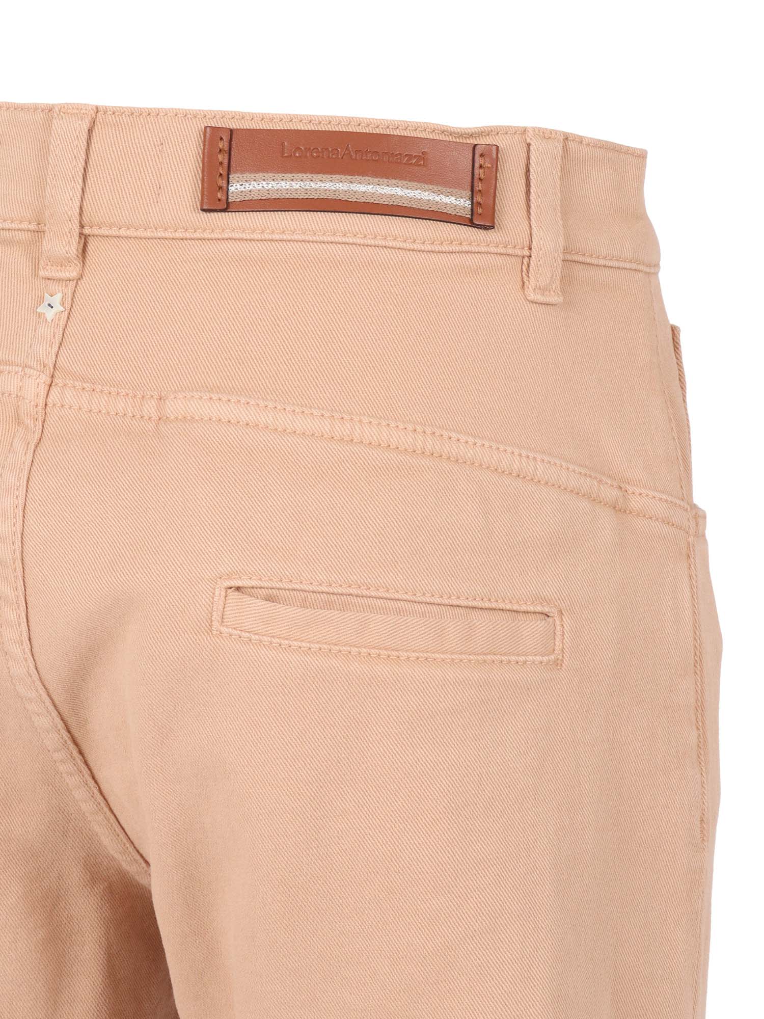 Lorena Antoniazzi Straight-leg Denim Pants With Mid-rise Waist In Pink