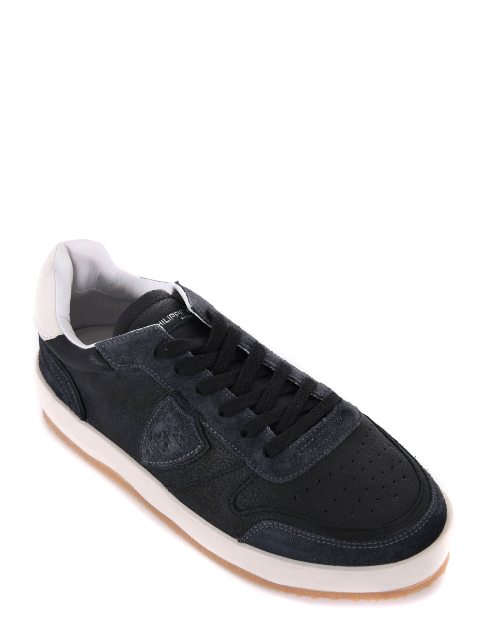 Shop Philippe Model Sneakers In Nero/blu