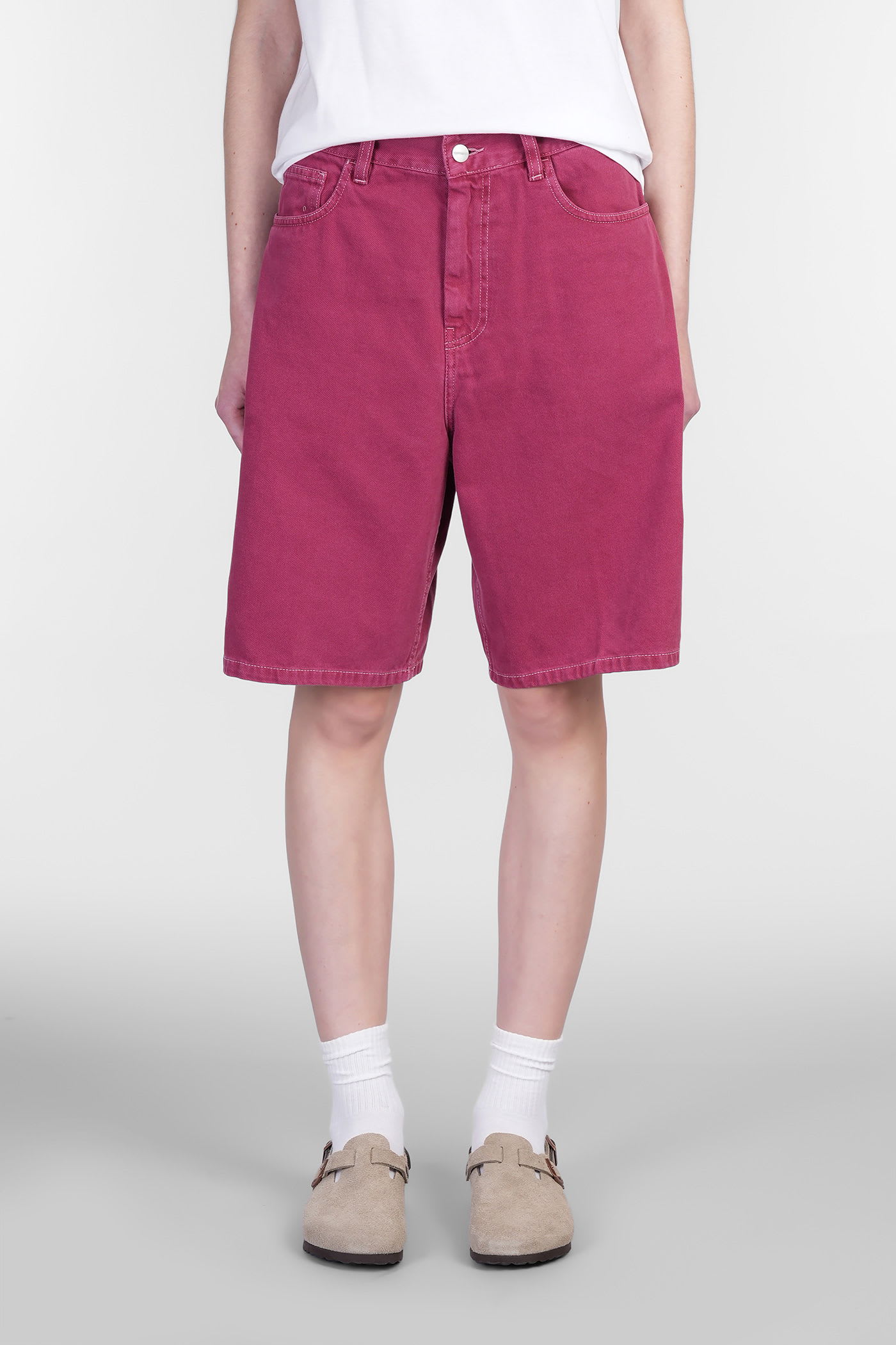Carhartt Brandon Short Shorts In Bordeaux Denim In Multi