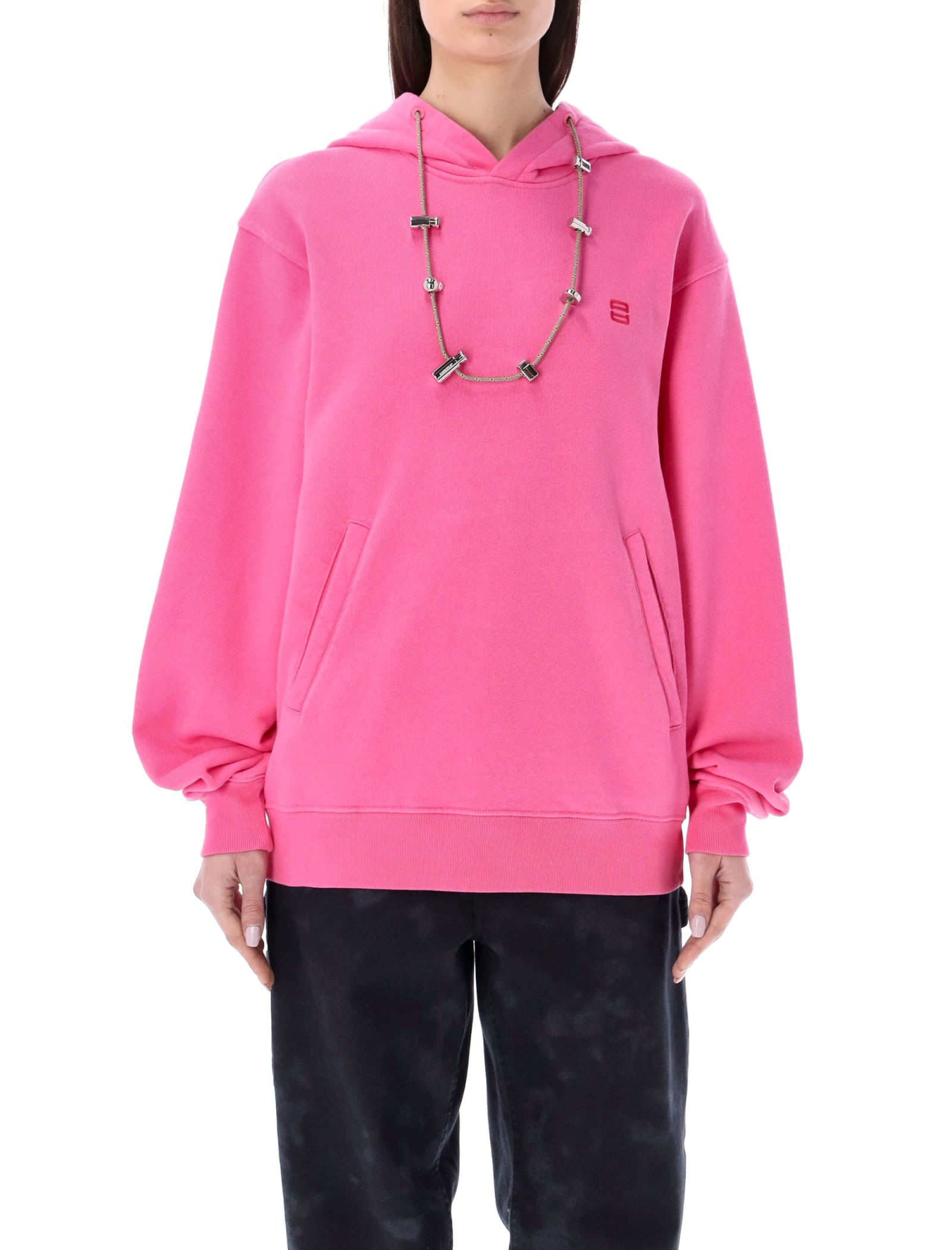 Ambush Pink Embroidered Logo Sweatshirt In Shocking Pink