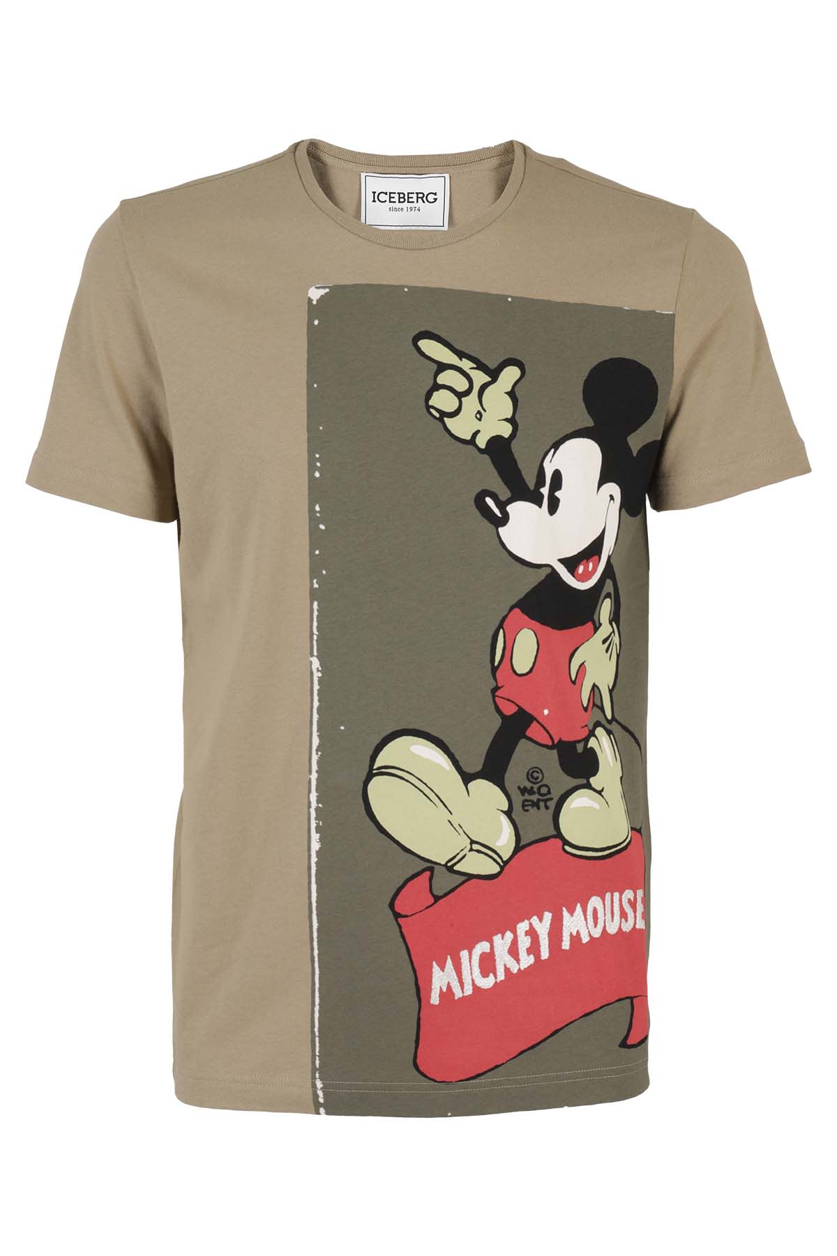 uitsterven werkwoord component Iceberg Mickey Mouse Print T-shirt In Beige/multicolor | ModeSens