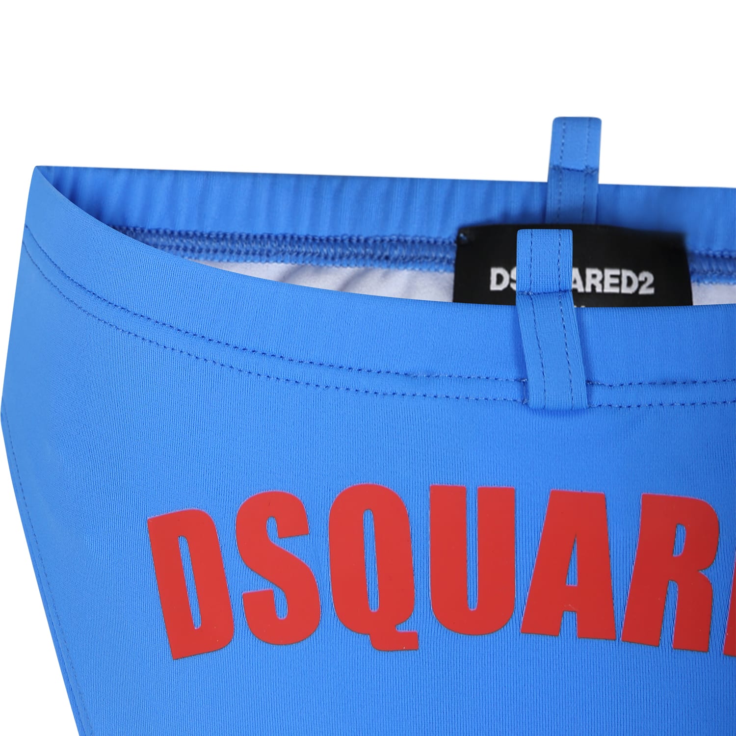Shop Dsquared2 Light Blue Swim Briefs For Boy With Logo