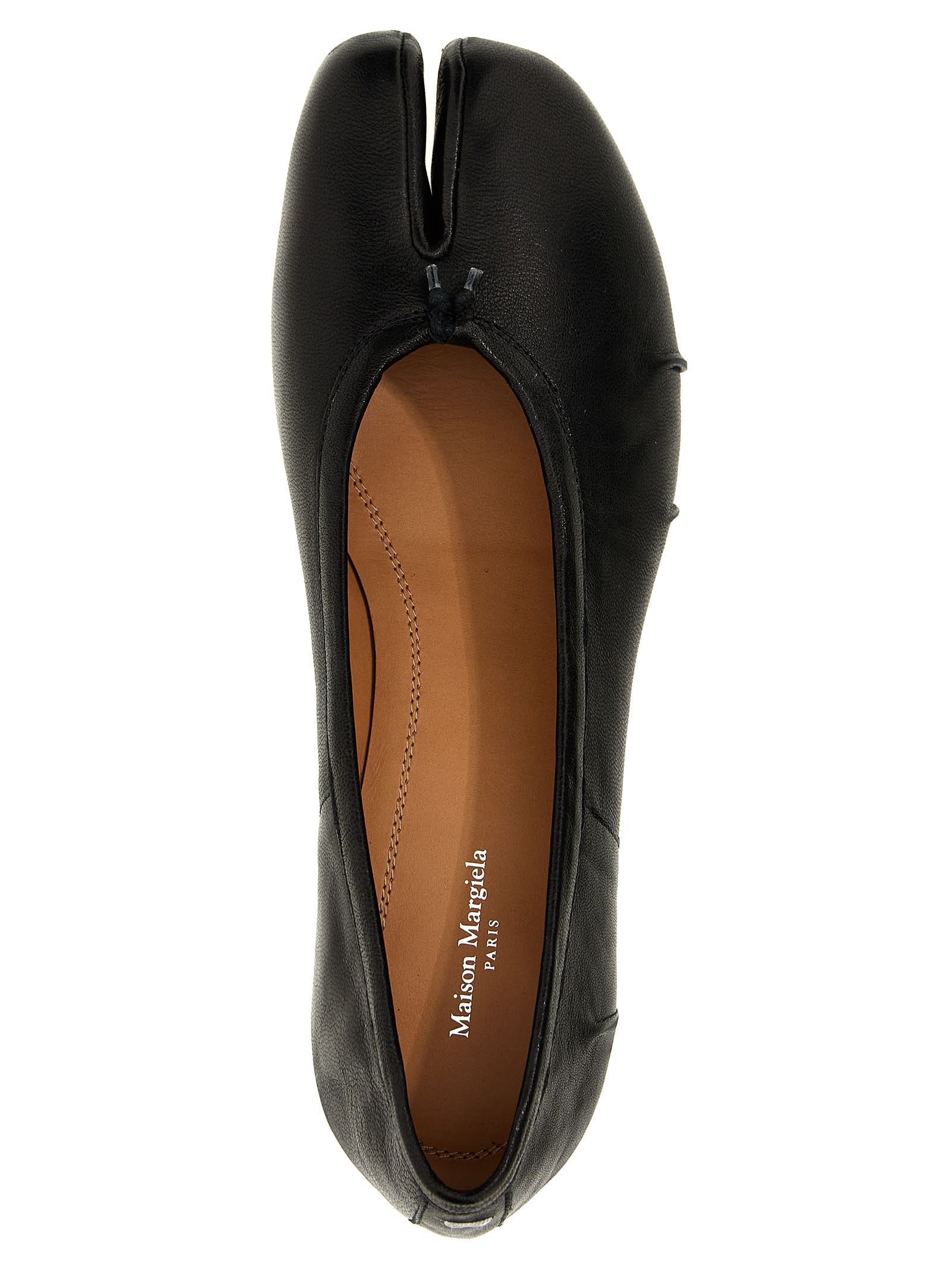 Maison Margiela Tabi Ballerina Shoes In Black