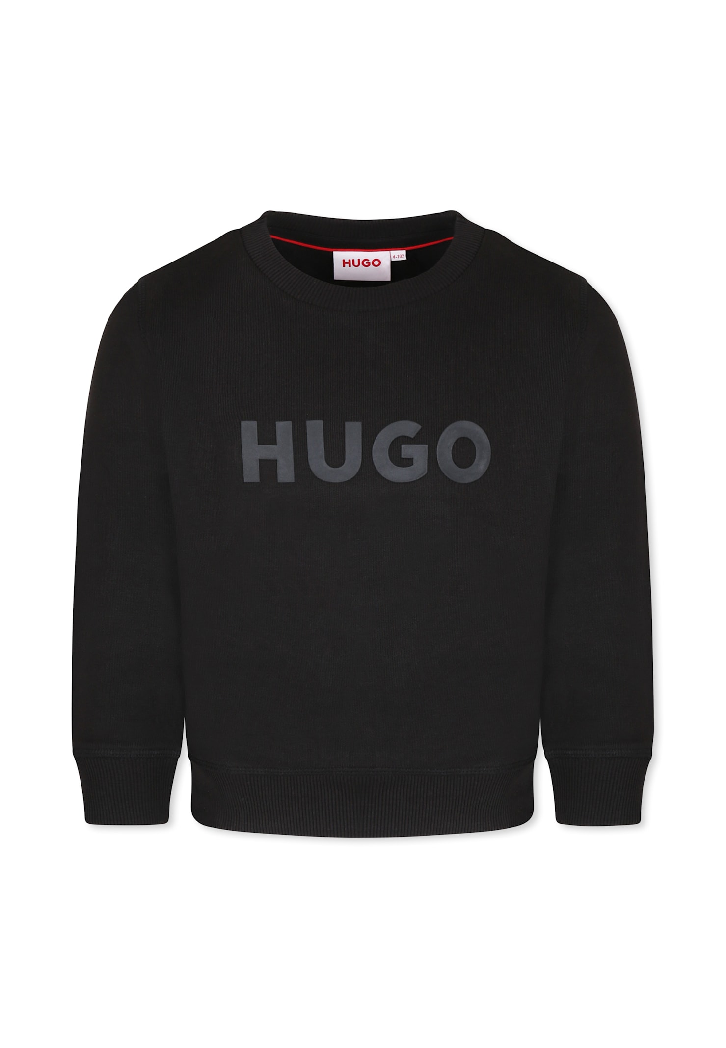 Hugo Boss Black Sweatshirt For Girl With Logo In Black