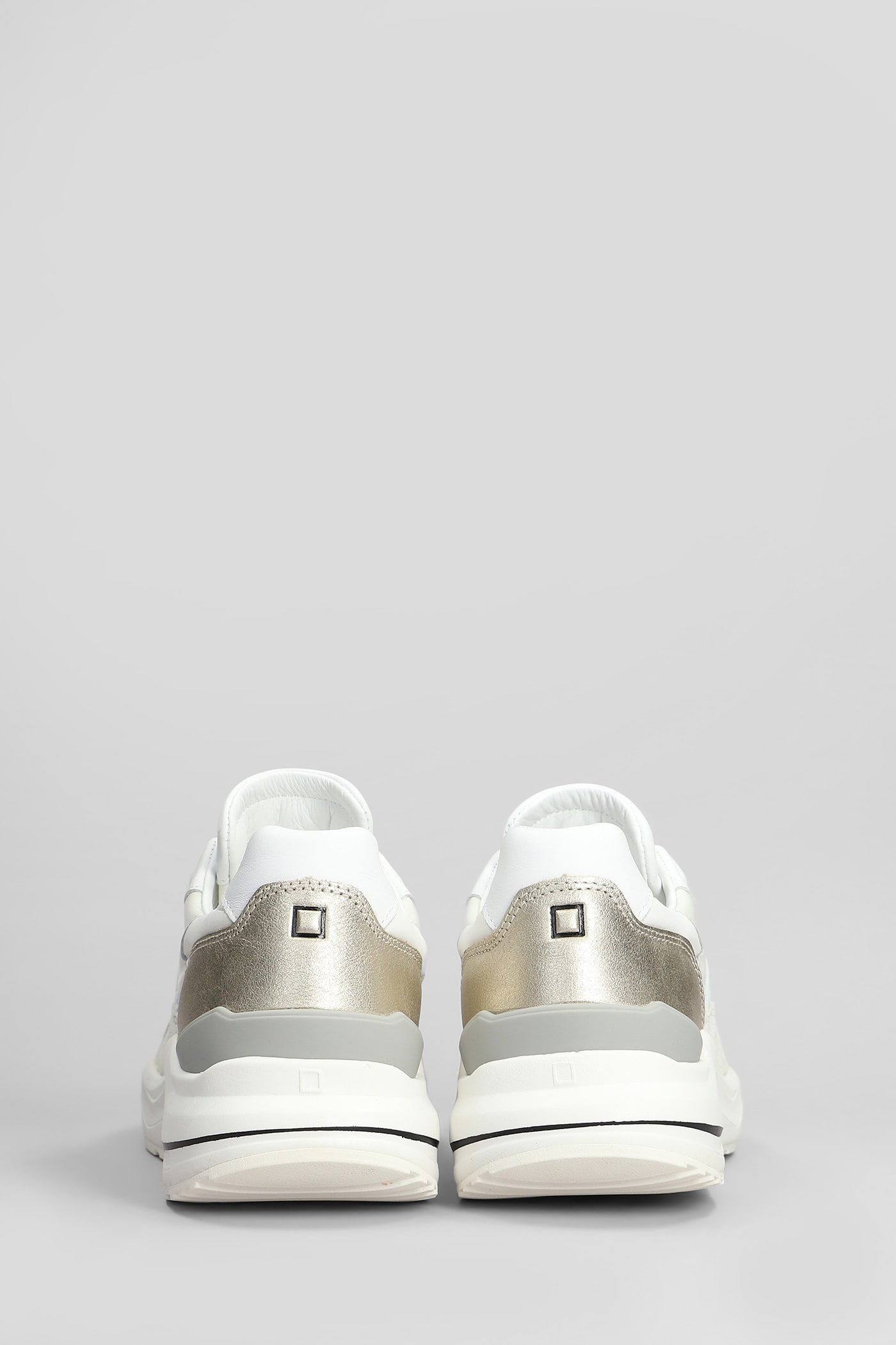 Date D.a.t.e. Running Sneakers In Nylon And Suede In White
